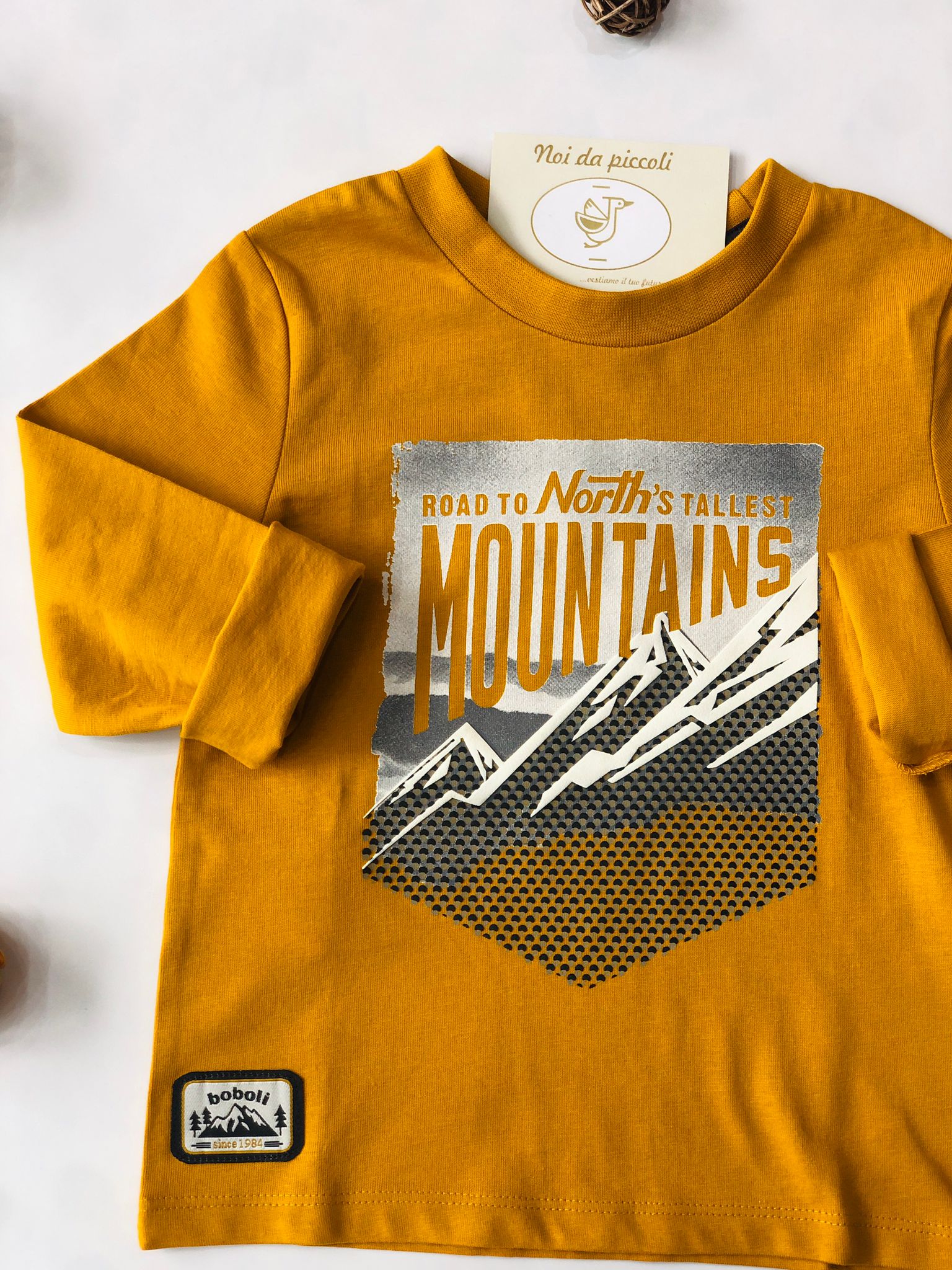 MAGLIA MOUNTAINS SENAPE - Noi da piccoli