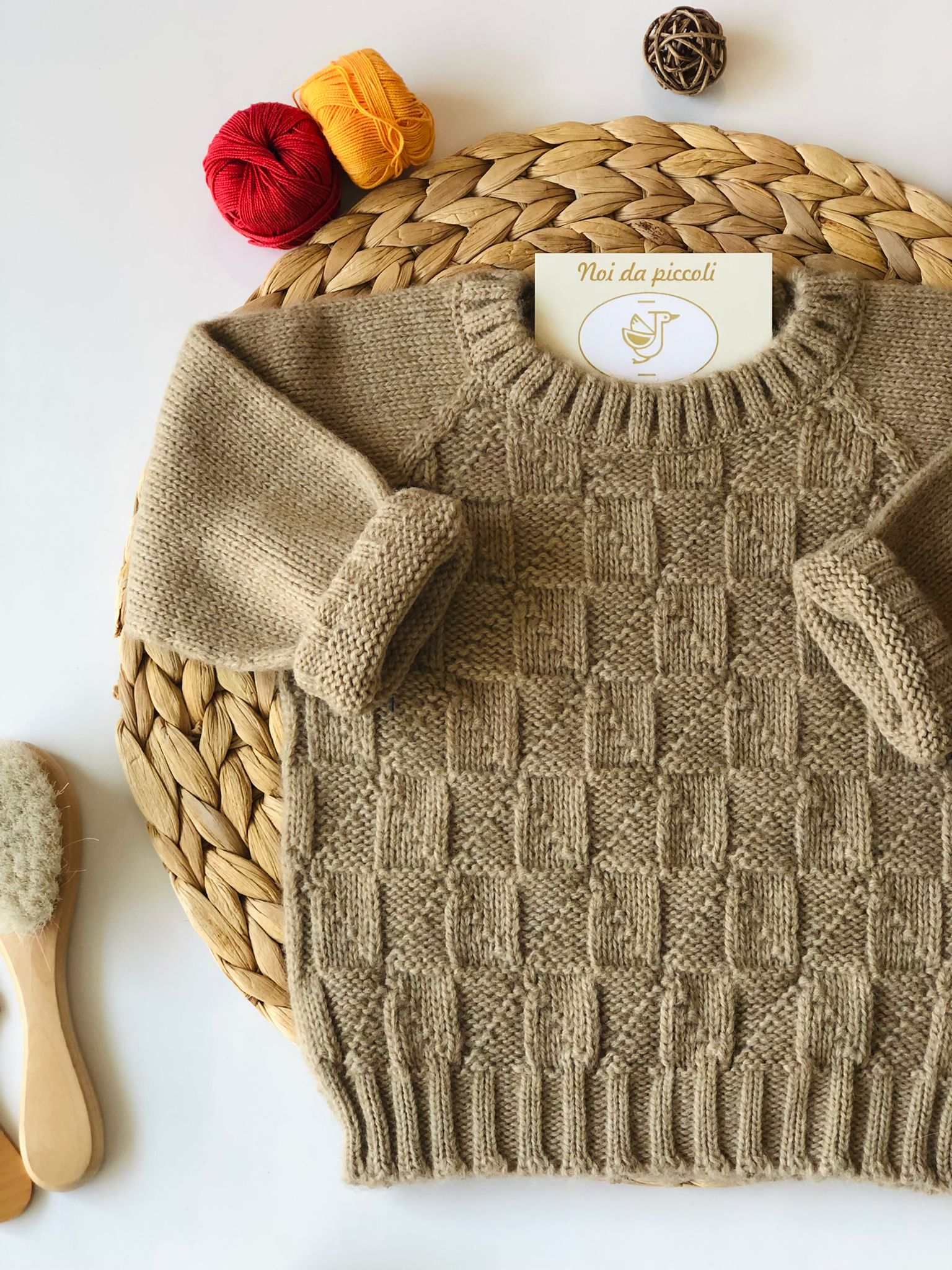 MAGLIONCINO CASTAGNA BOY - Noi da piccoli