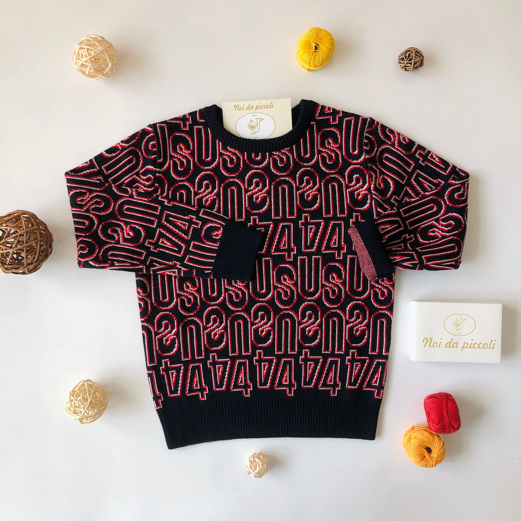 MAGLIONCINO ROSSO/BLU CESARE PACIOTTI - Noi da piccoli