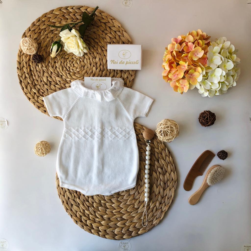 pagliaccetto in cotone bianco - barcellino - AnyAnyLuxury