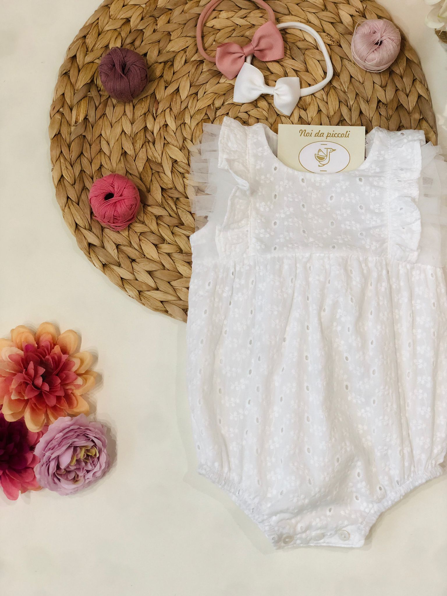 PAGLIACCETTO IN PIZZO SAN GALLO BIANCO - Noi da piccoli