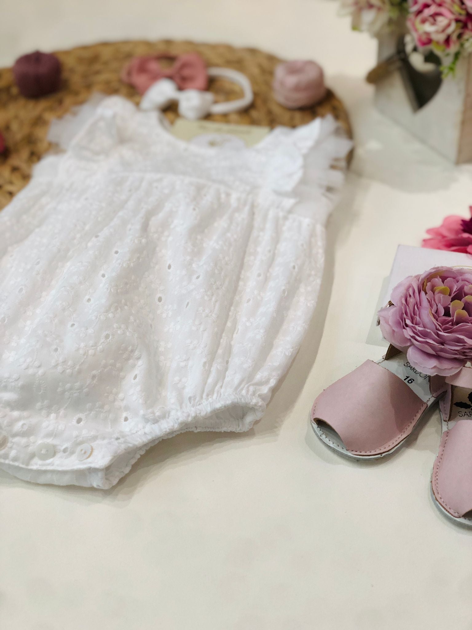 PAGLIACCETTO IN PIZZO SAN GALLO BIANCO - Noi da piccoli