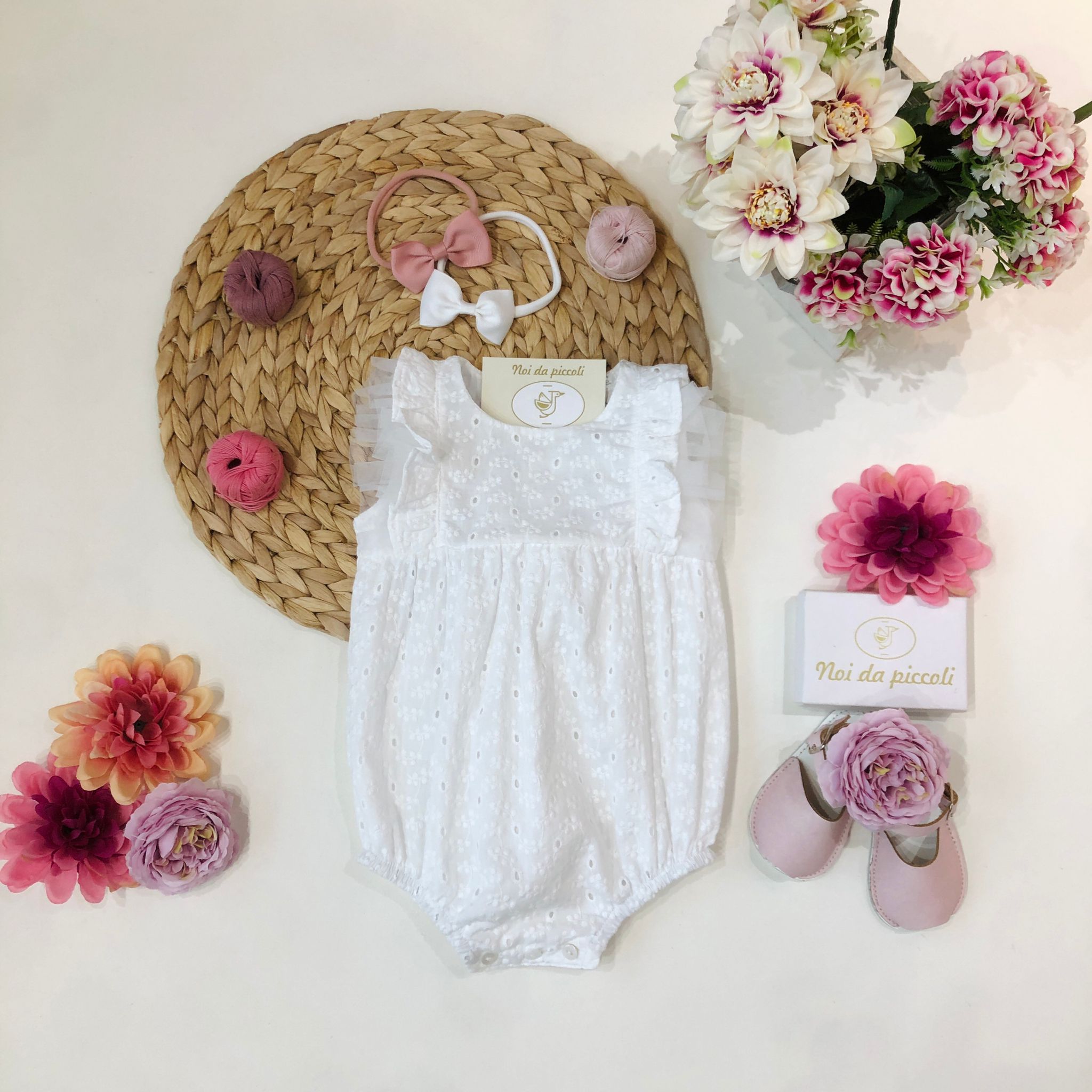 PAGLIACCETTO IN PIZZO SAN GALLO BIANCO - Noi da piccoli