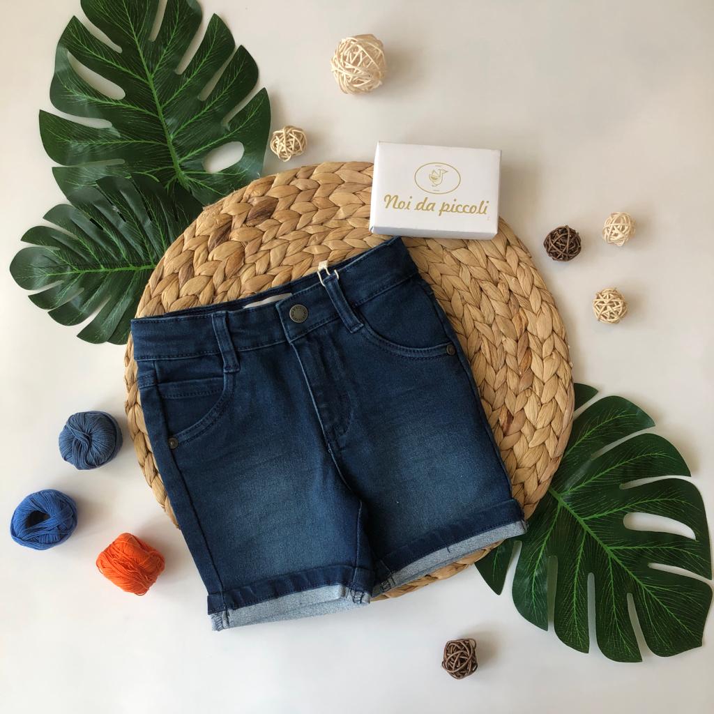 PANTALONCINO DI JEANS SCURO - Noi da piccoli