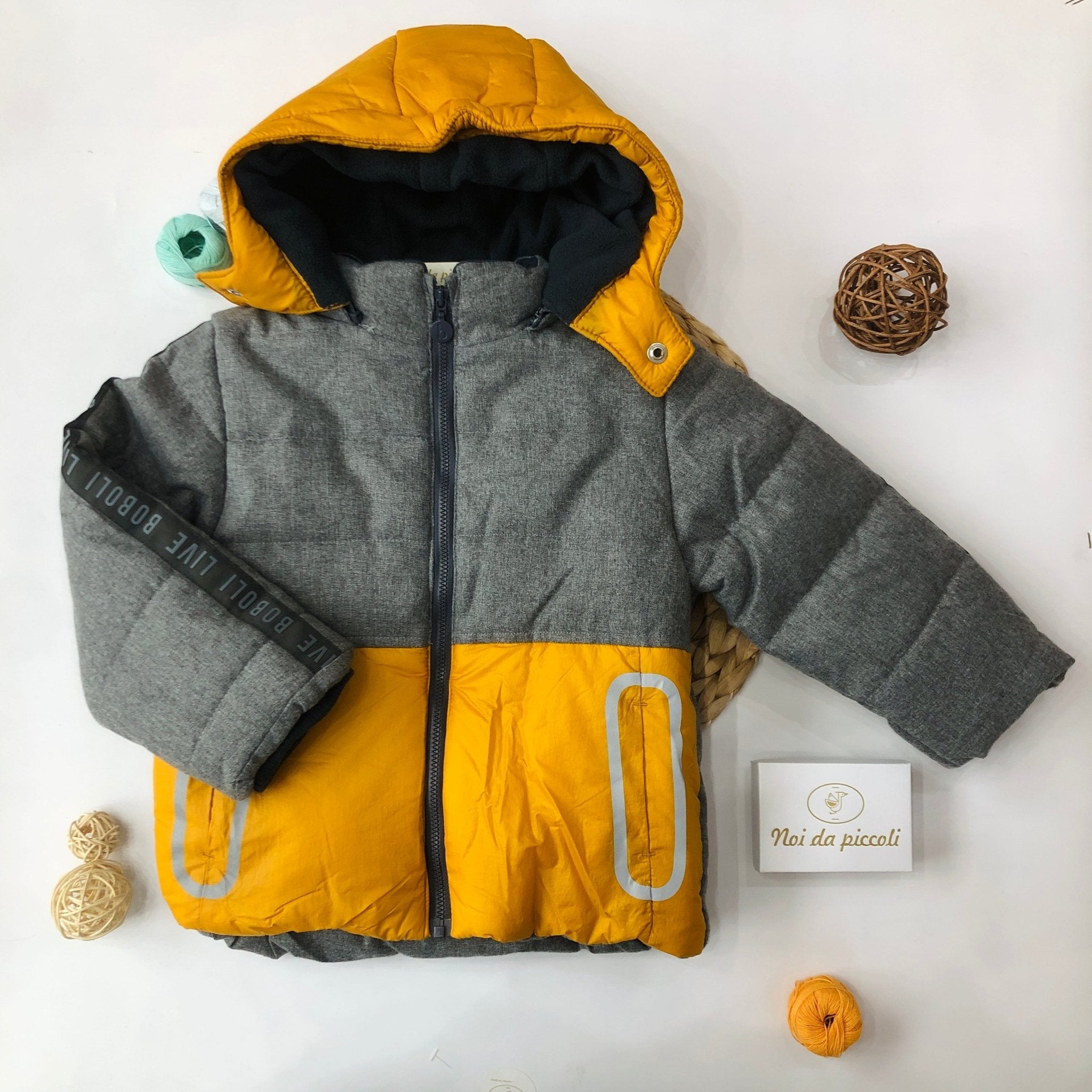 PARKA GREY- SENAPE BOY - Noi da piccoli