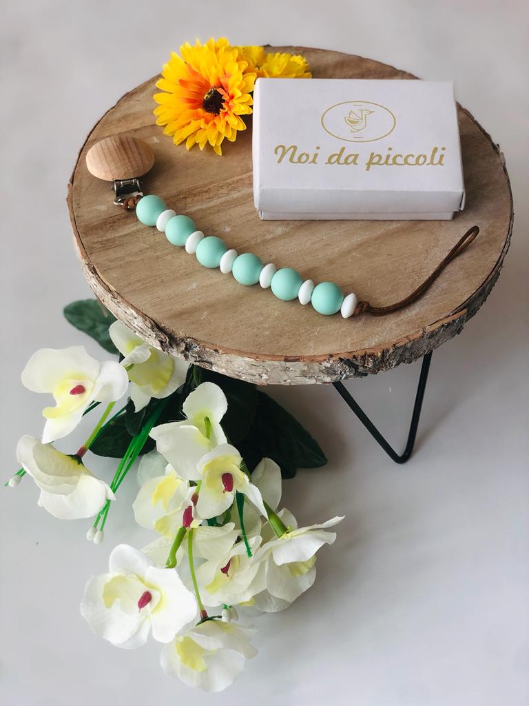 PORTACIUCCIO MENTA E BIANCO - Noi da piccoli