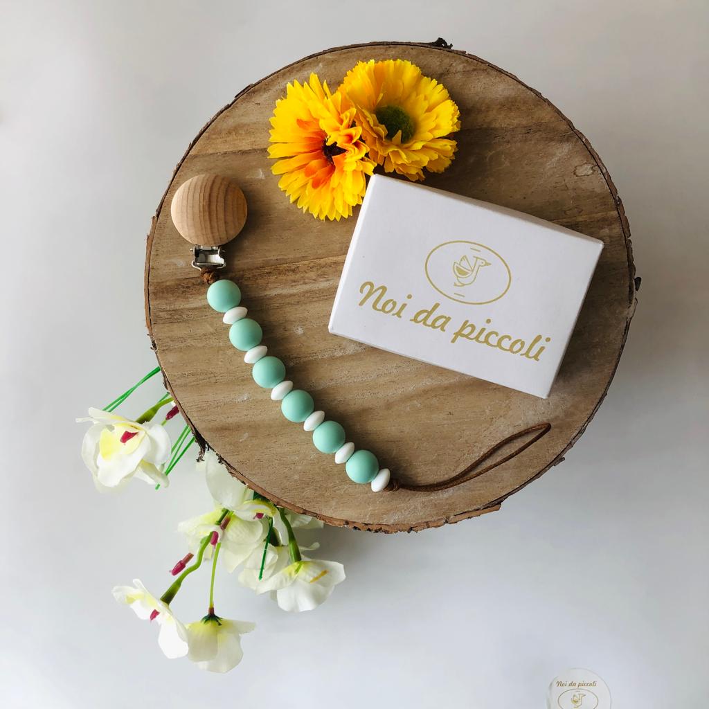 PORTACIUCCIO MENTA E BIANCO - Noi da piccoli