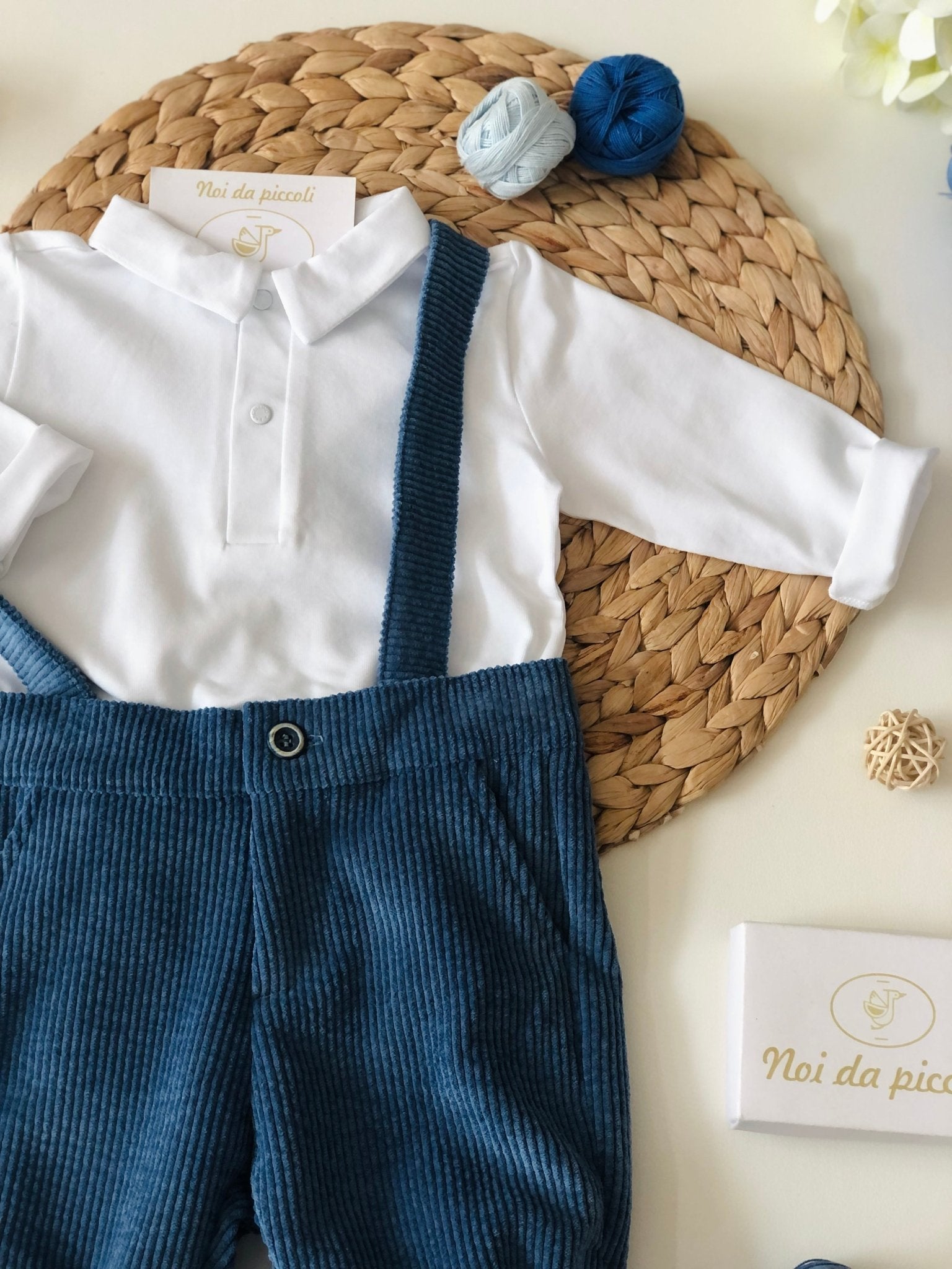 SALOPETTE IN VELLUTO CON BODY - Noi da piccoli