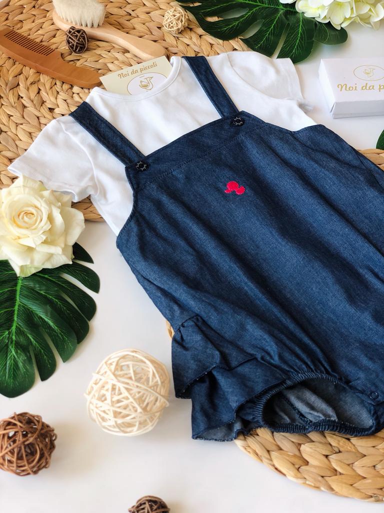 SALOPETTE JEANS + MAGLIA - Noi da piccoli