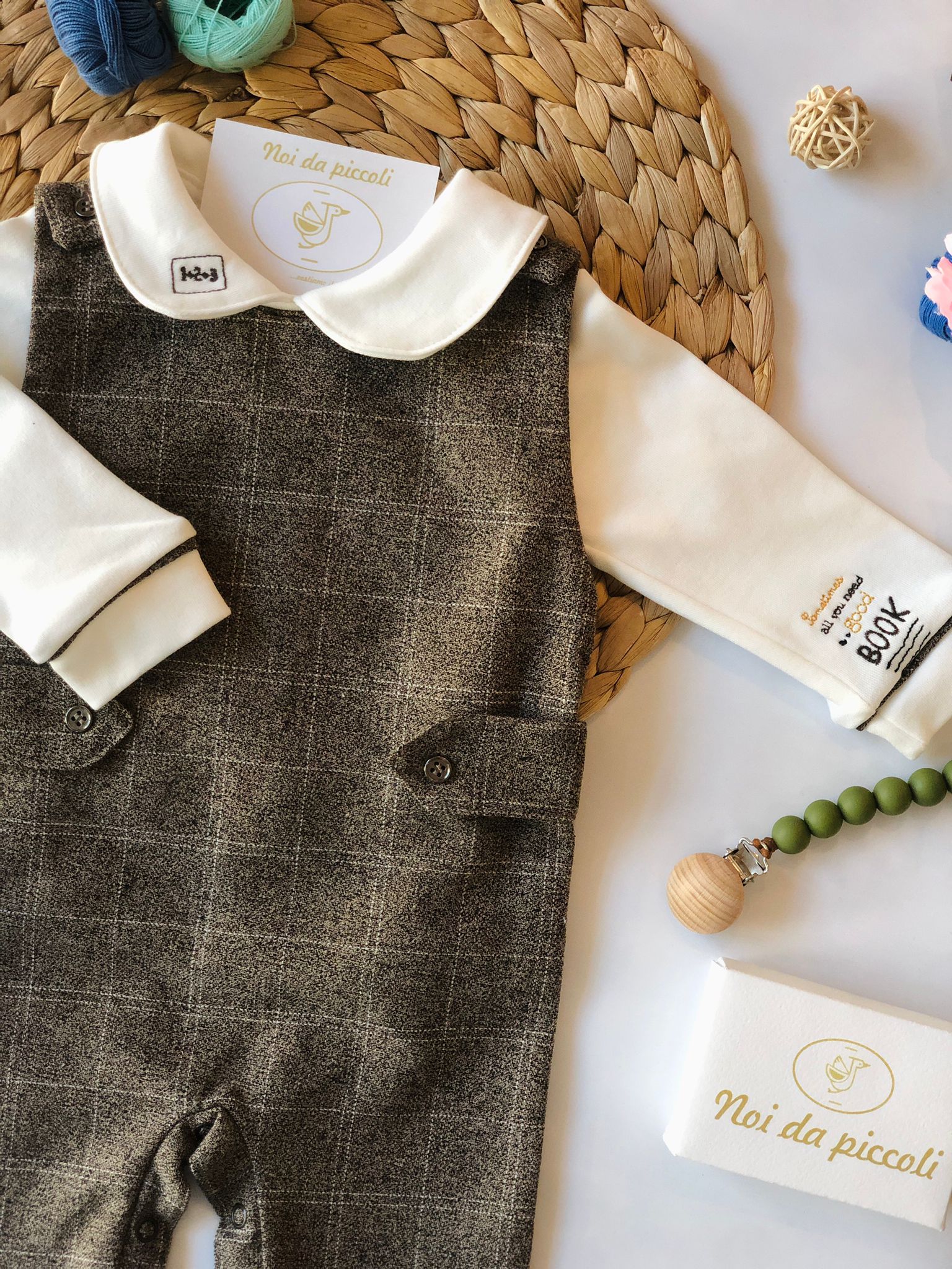 SALOPETTE MARRONE CON MAGLIETTINA - Noi da piccoli