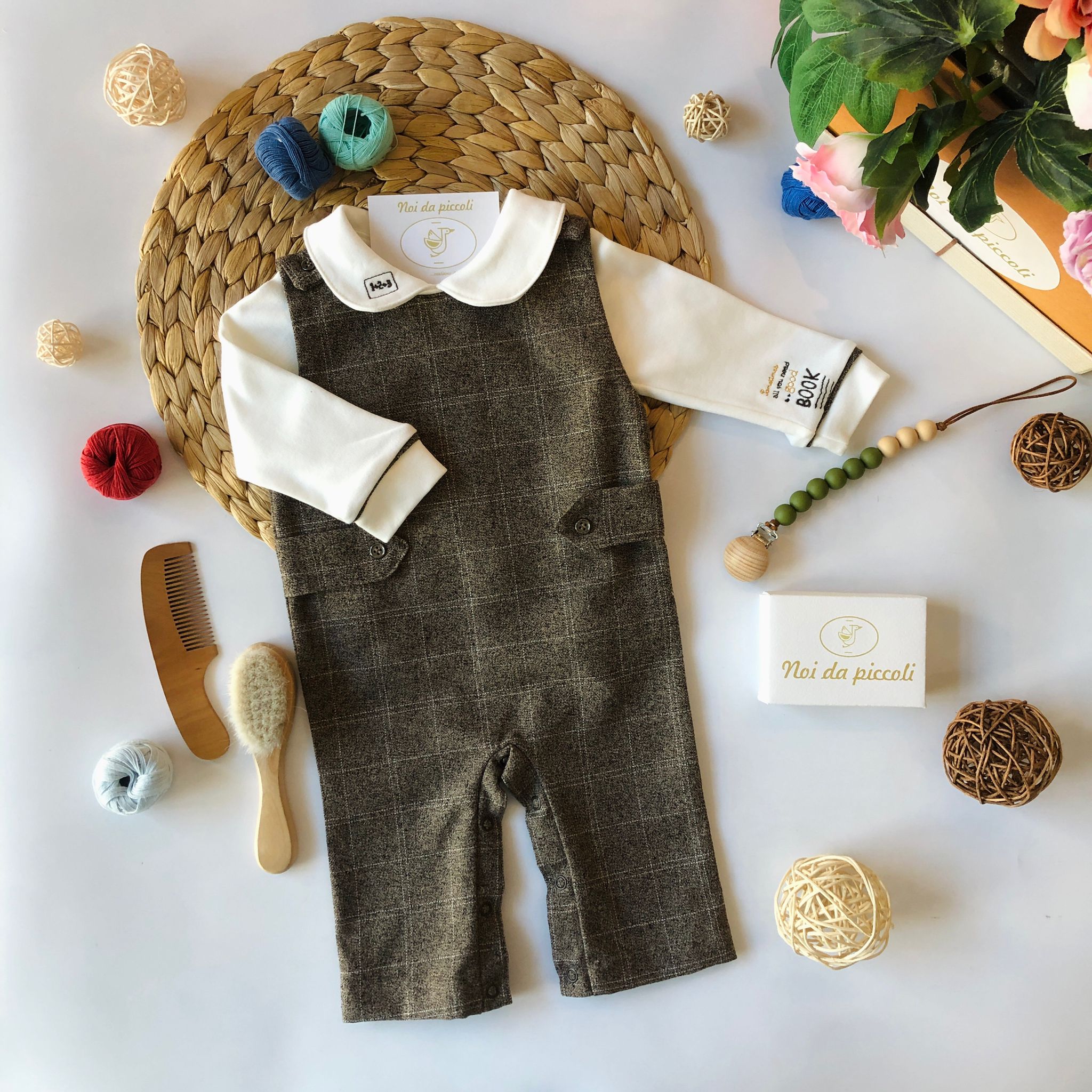 SALOPETTE MARRONE CON MAGLIETTINA - Noi da piccoli