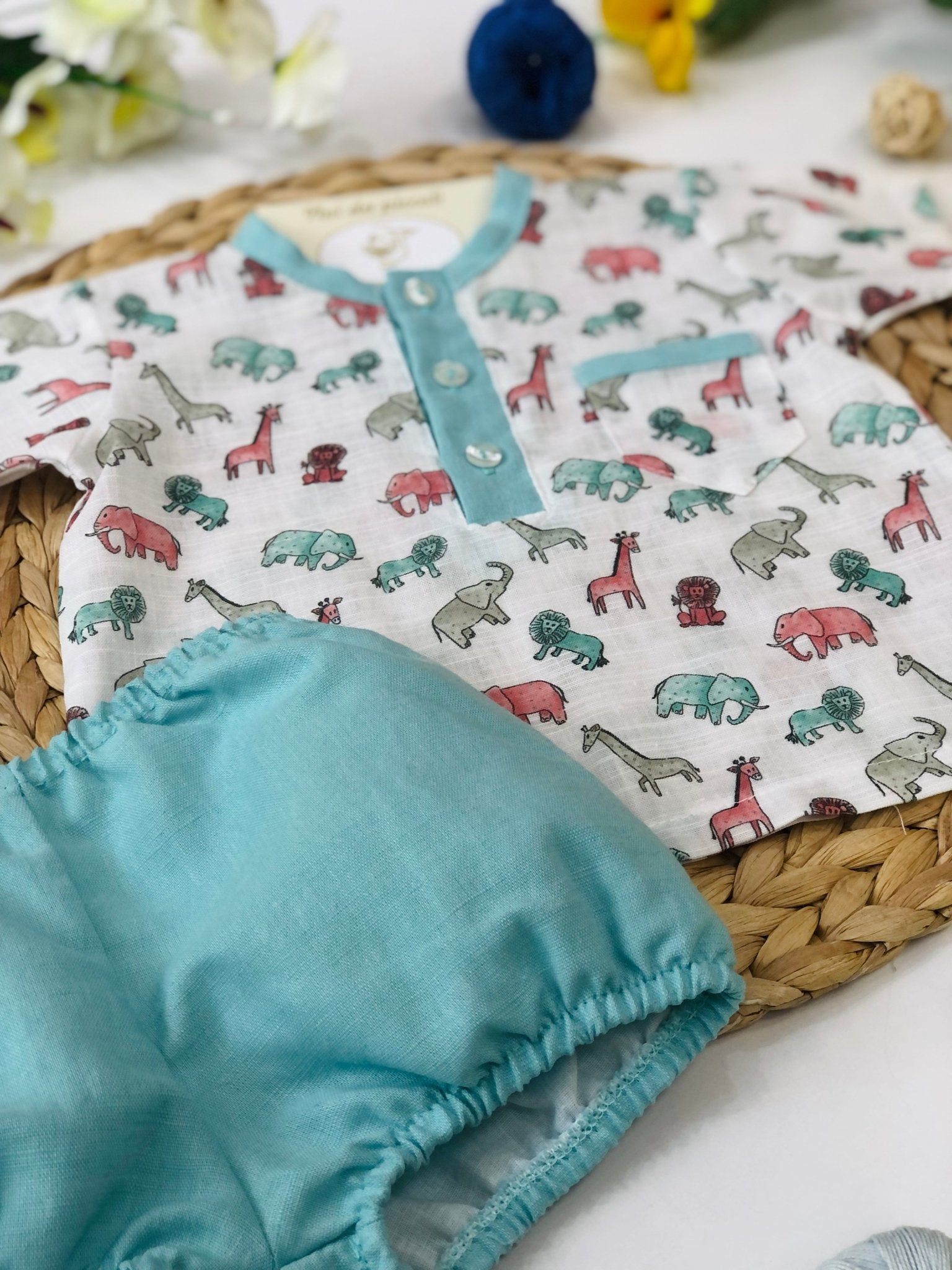 SCAMICINA E CULOTTINA LINO E COTONE SAVAN - Noi da piccoli