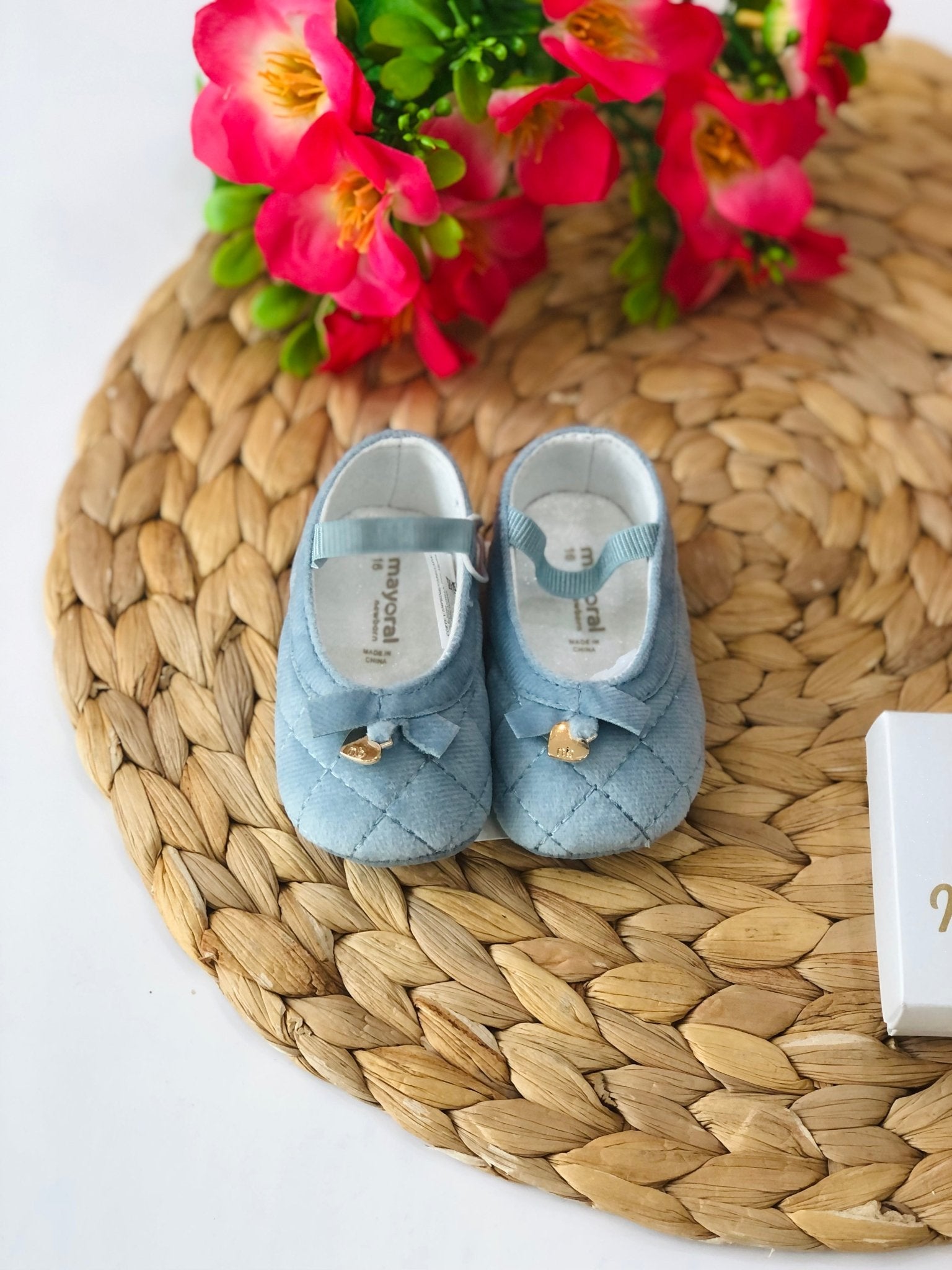 SCARPA A BAMBOLINA POLVERE TRAPUNTATO VELLUTINO - Noi da piccoli