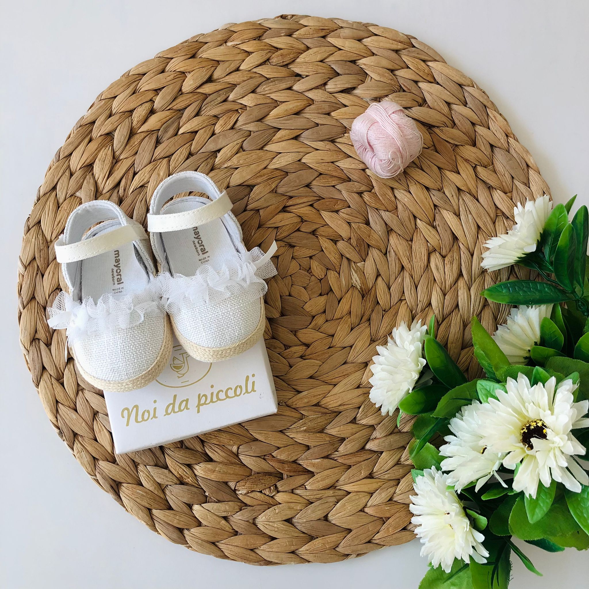 SCARPA A SANDALO CORDA E BIANCO - Noi da piccoli