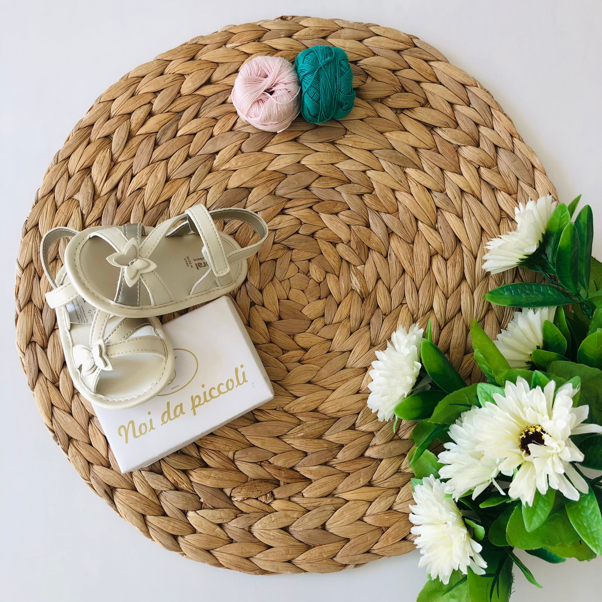 SCARPA A SANDALO IVORY E BRONZO - Noi da piccoli