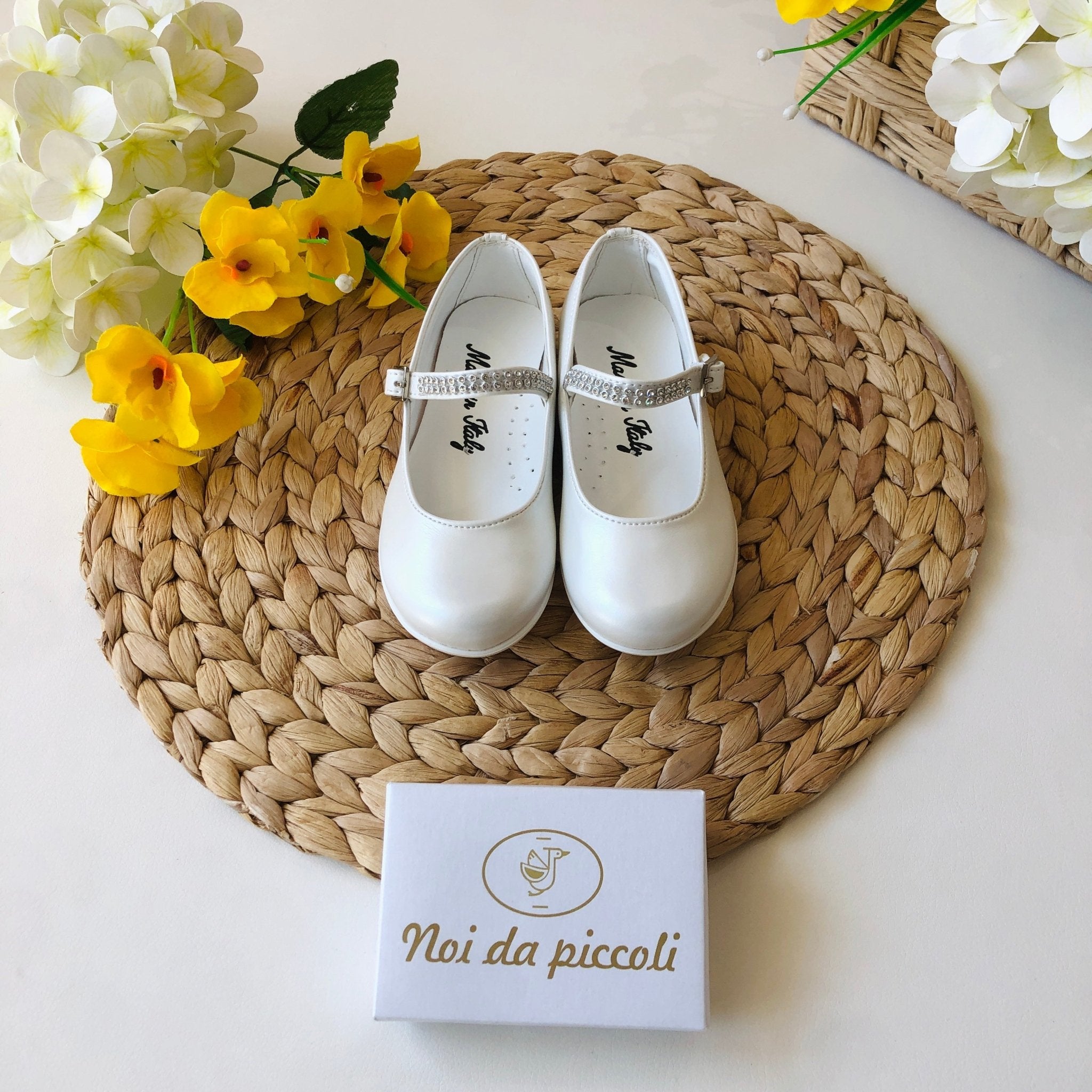 SCARPA BAMBOLINA PRIMI PASSI BIANCO PERLATO - Noi da piccoli