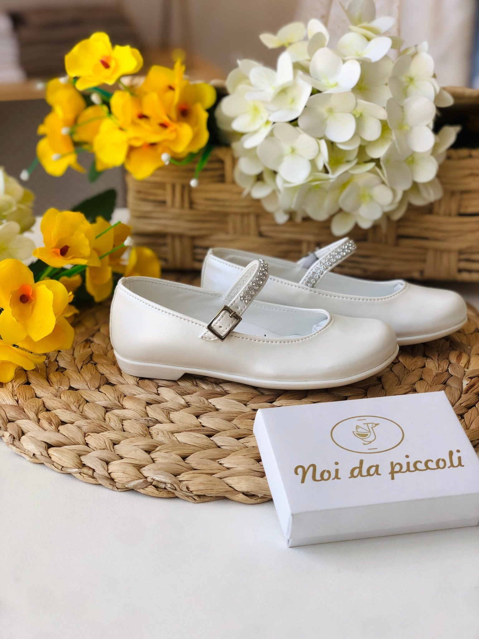 SCARPA BAMBOLINA PRIMI PASSI BIANCO PERLATO - Noi da piccoli