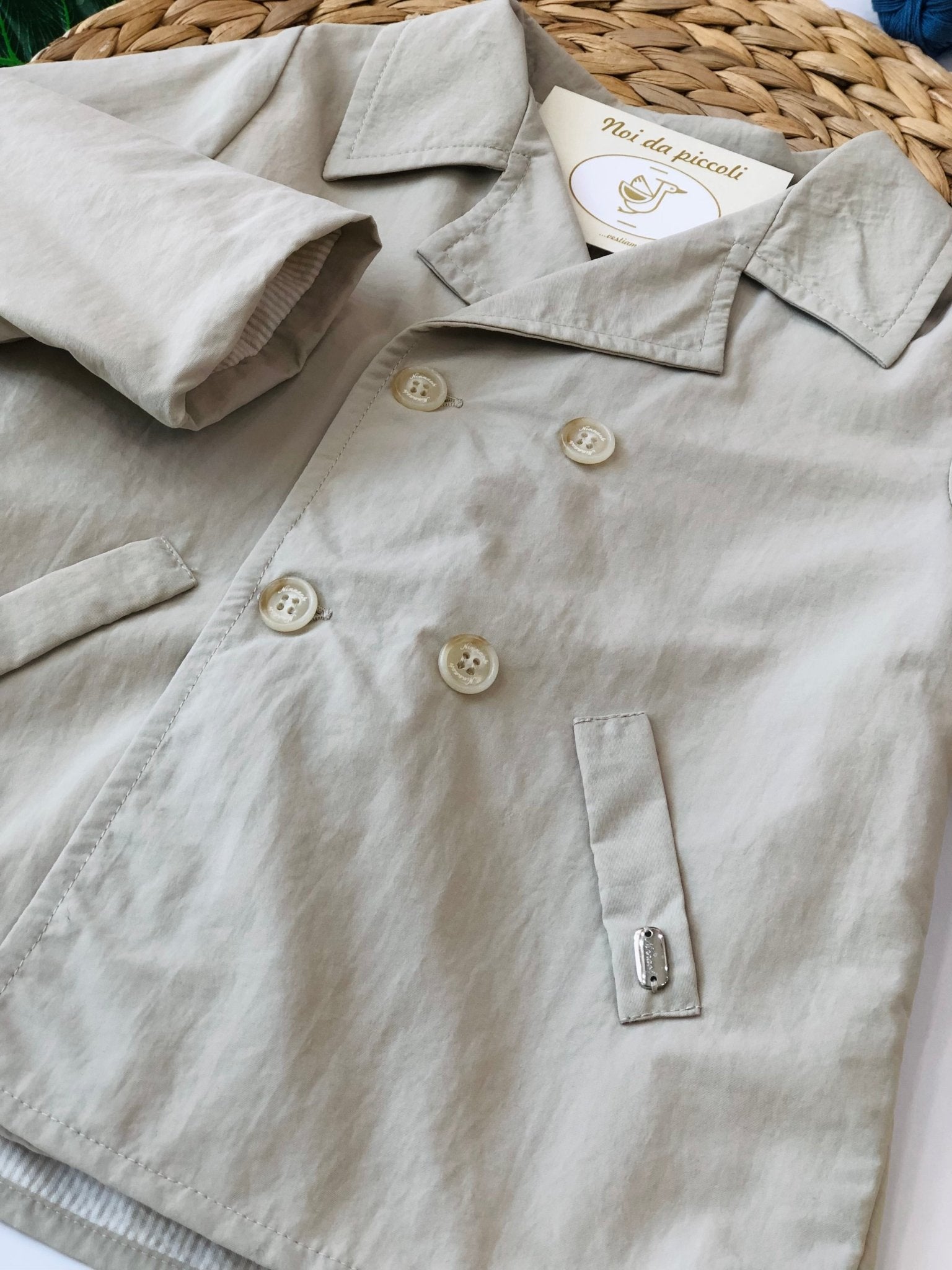 TRENCH BIMBO BEIGE DOPPIO PETTO - Noi da piccoli