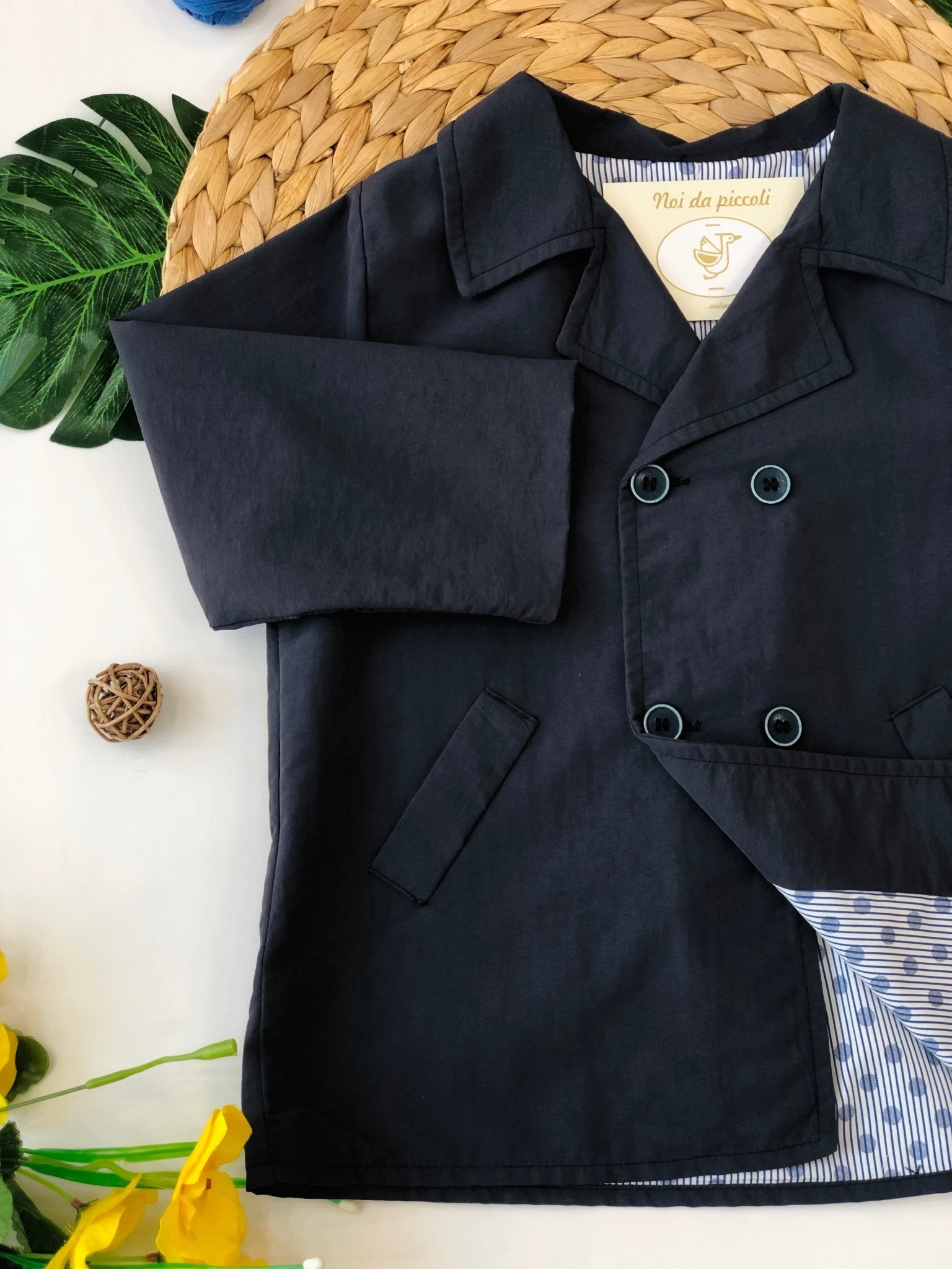 TRENCH BIMBO BLU DOPPIO PETTO - Noi da piccoli