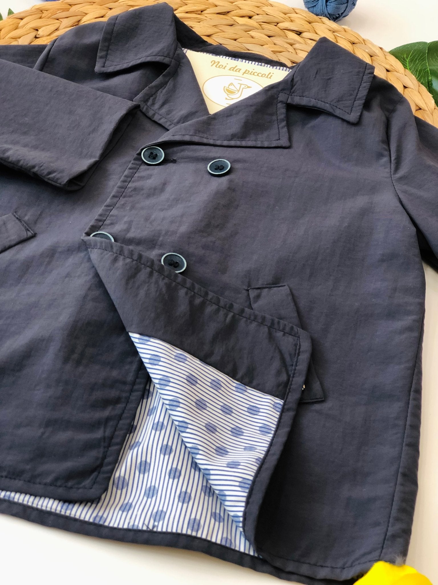 TRENCH BIMBO BLU DOPPIO PETTO - Noi da piccoli