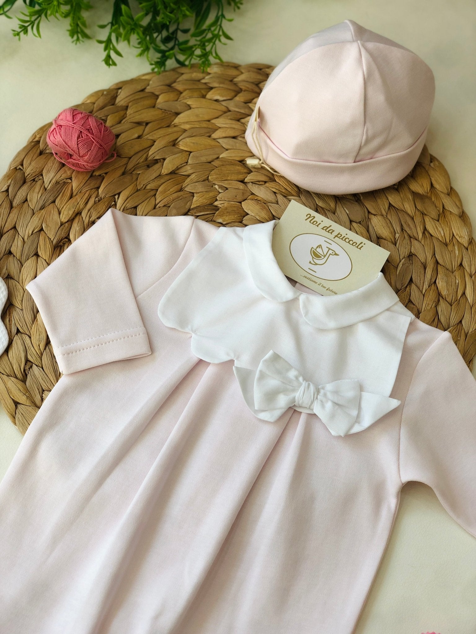 TUTINA IN COTONE ROSA CON FIOCCO - Noi da piccoli