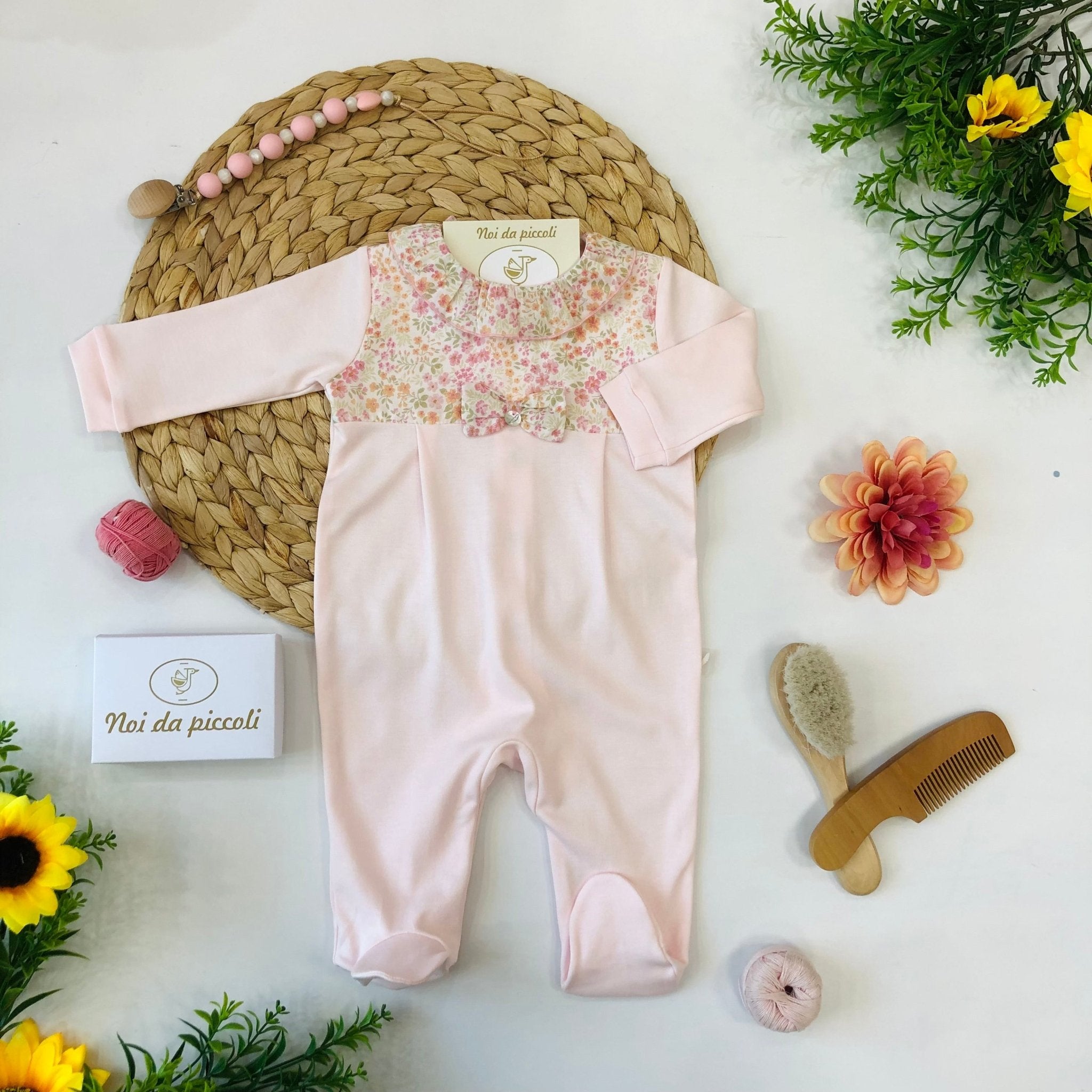 TUTINA ROSA CON FIORELLINI IN ALTO - Noi da piccoli