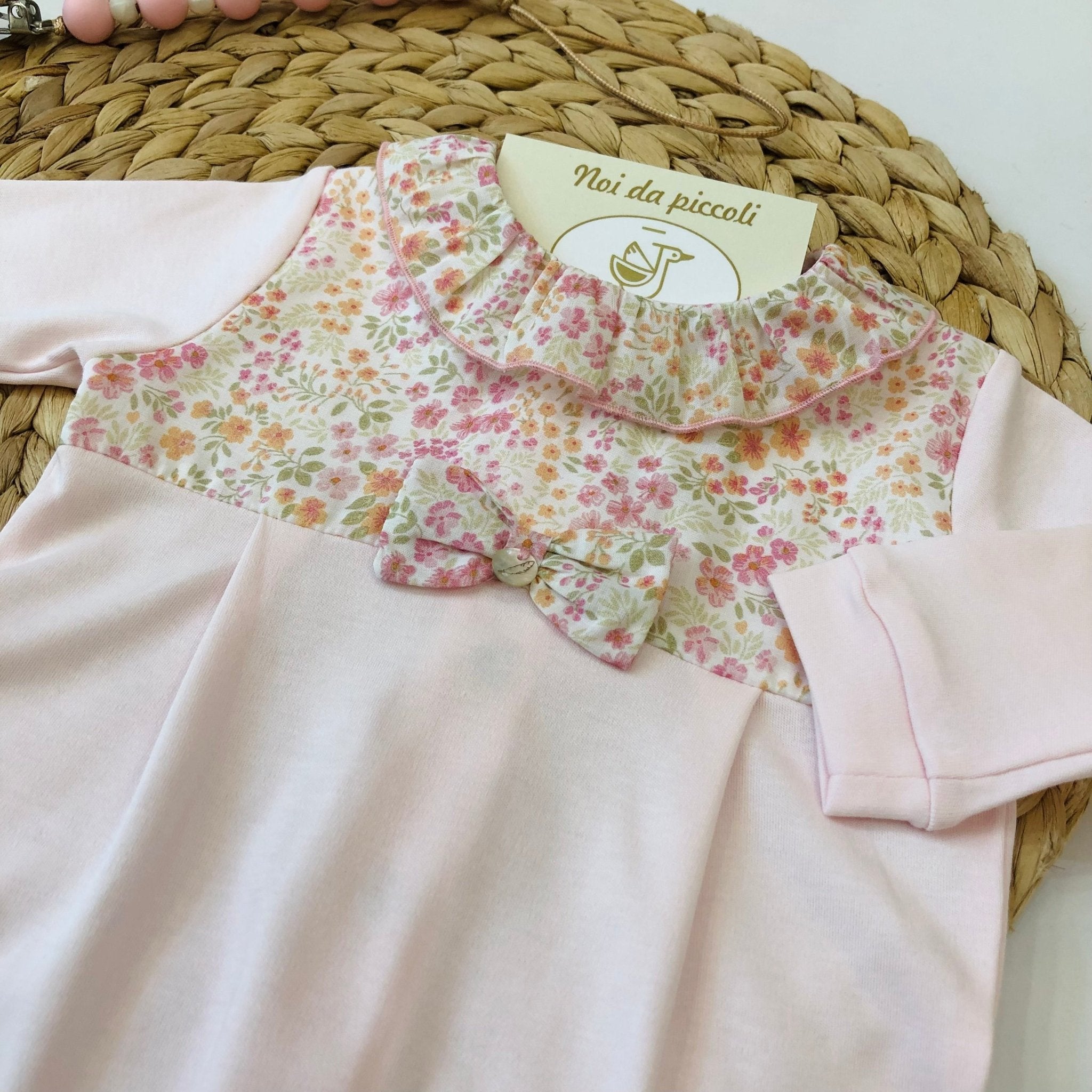 TUTINA ROSA CON FIORELLINI IN ALTO - Noi da piccoli