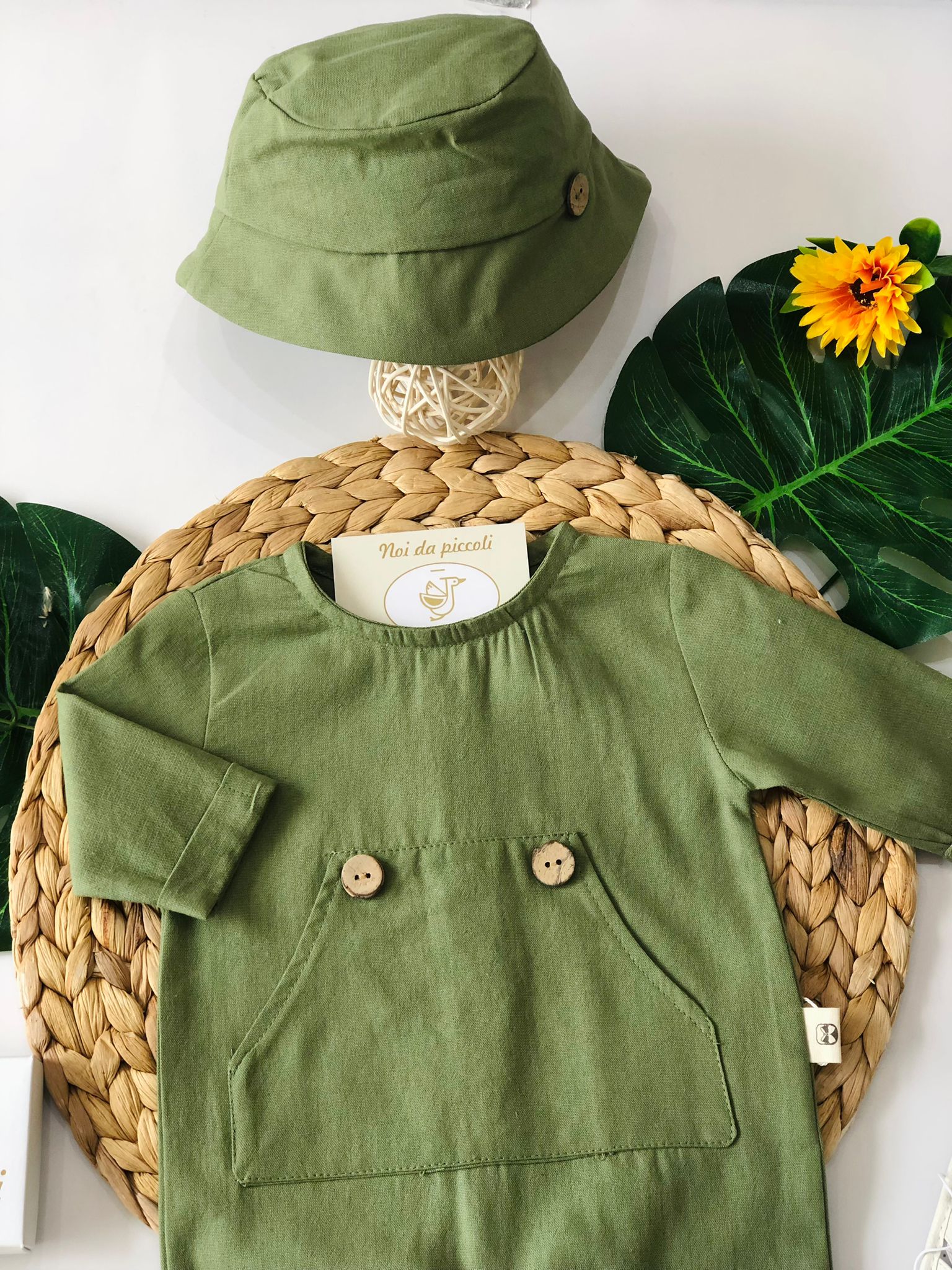 TUTINA VERDE COTONE - Noi da piccoli