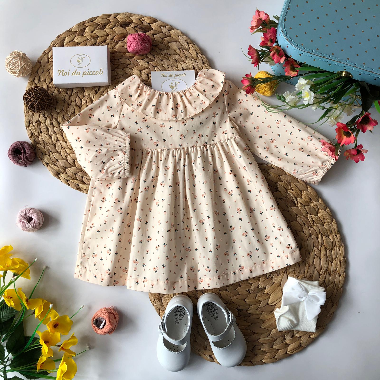 VESTINA PESCA CON FIORELLINI - Noi da piccoli