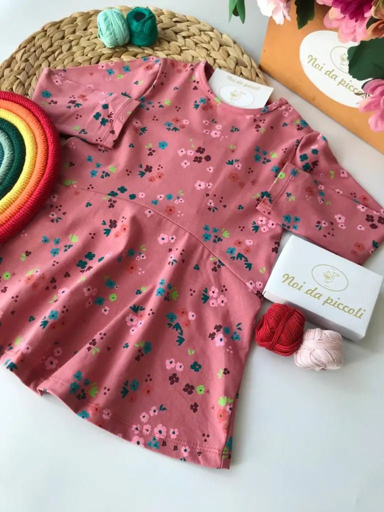 VESTINA ROSA A FIORI - Noi da piccoli