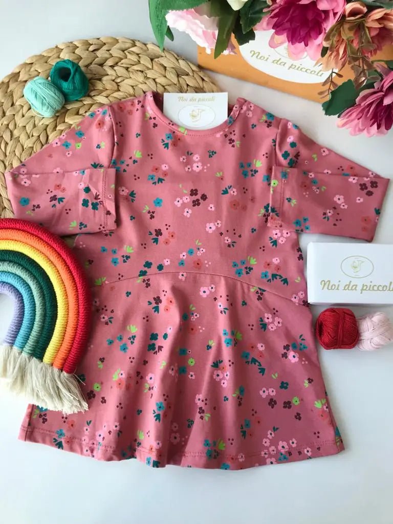 VESTINA ROSA A FIORI - Noi da piccoli