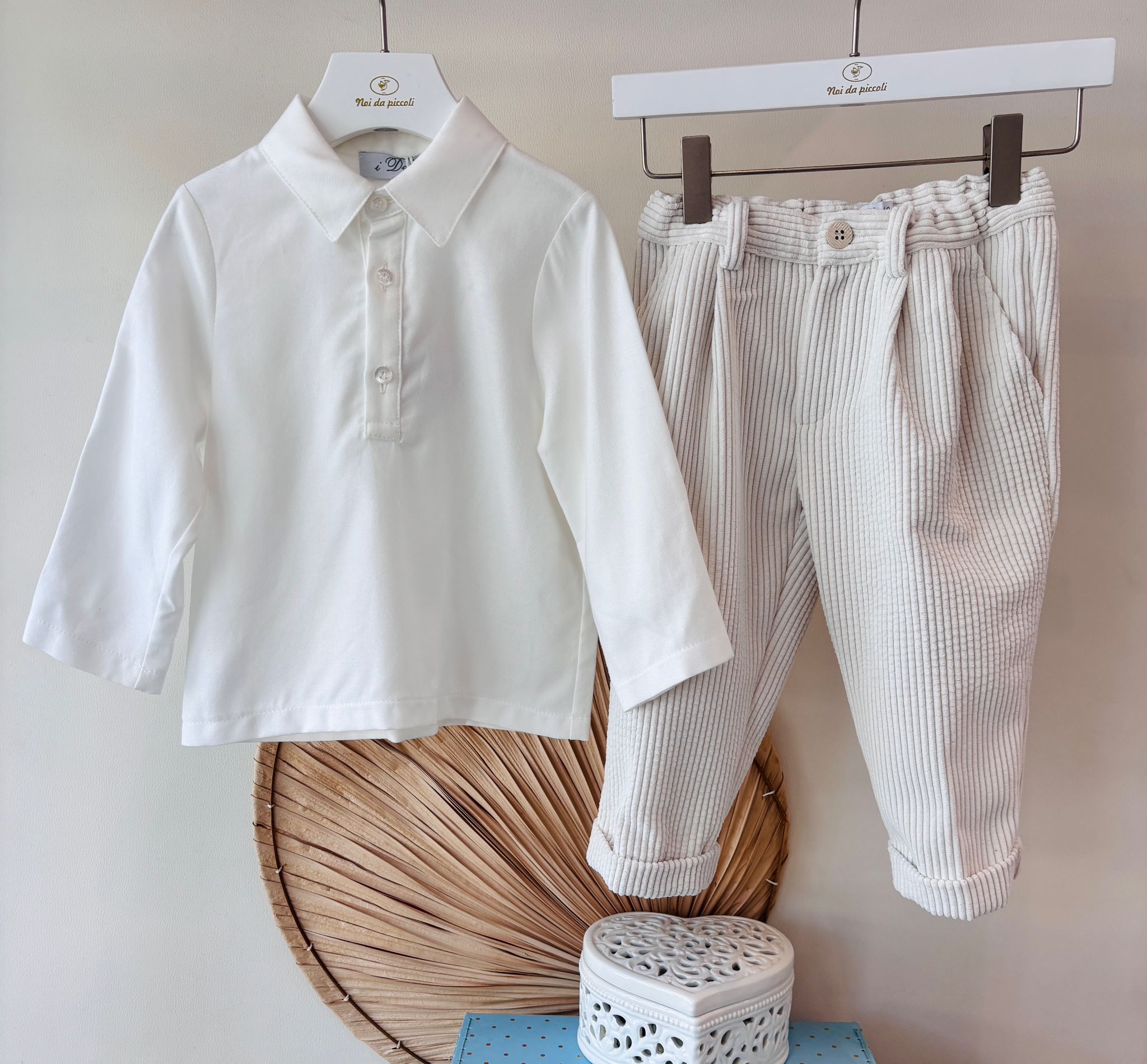 COMPLETO  CALDO COTONE E VELLUTINO BEIGE
