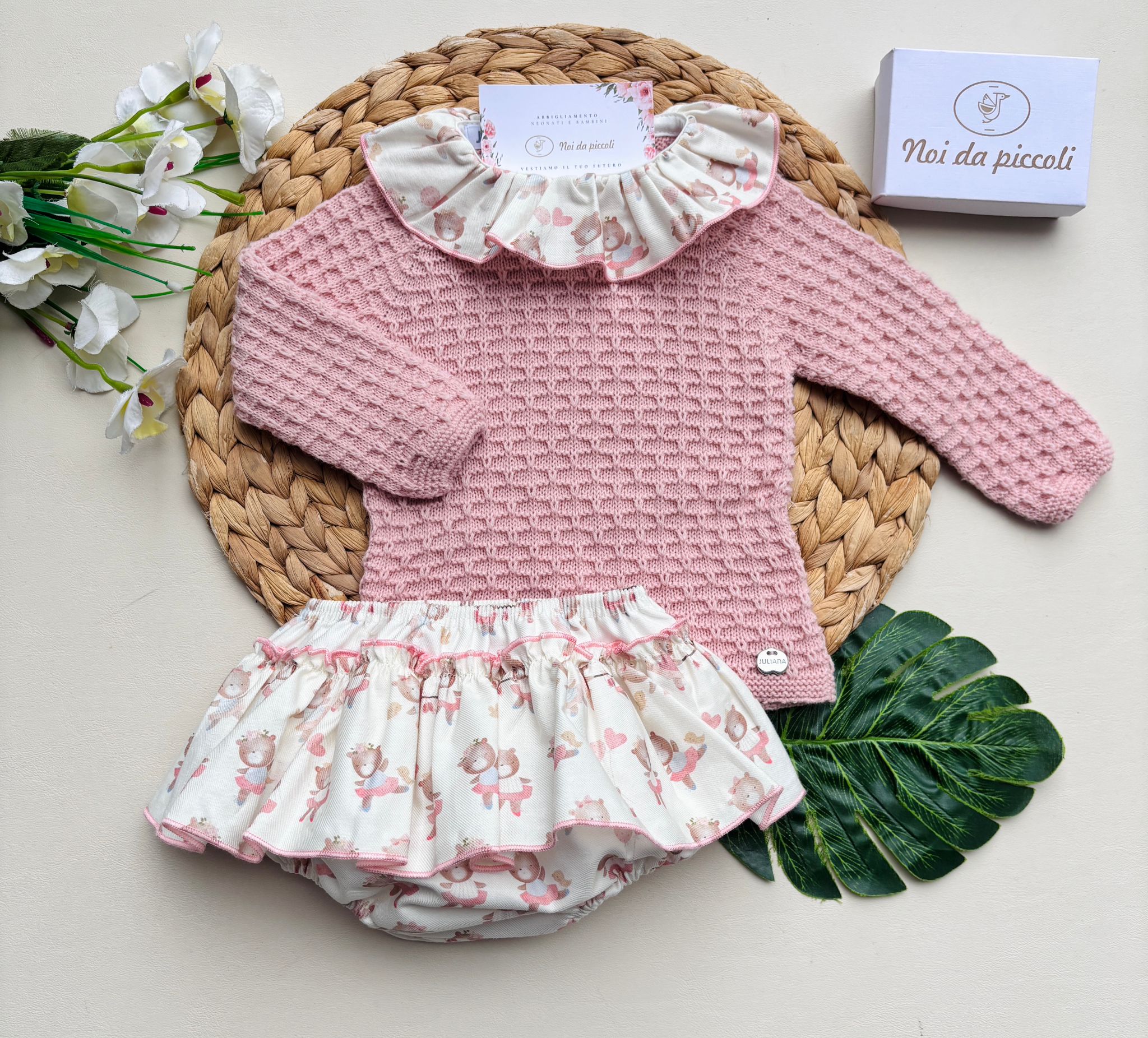 completo 2 pz FILATO CALDO ROSA
