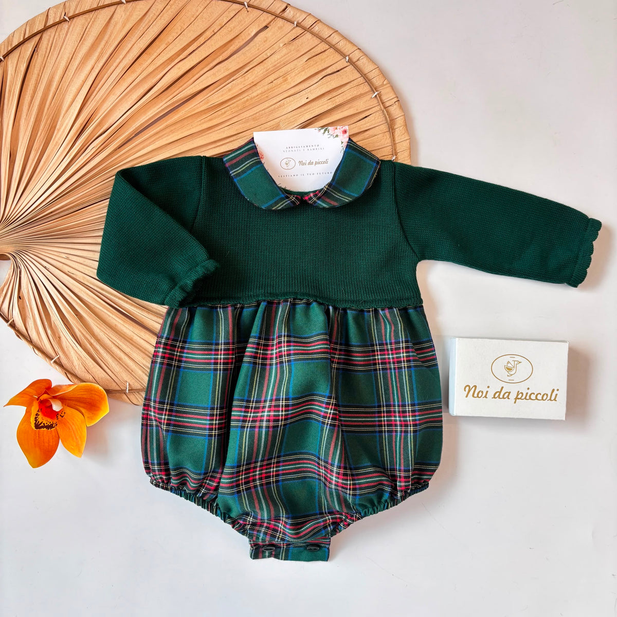 PAGLIACCETTO filato caldo e tartan VERDE