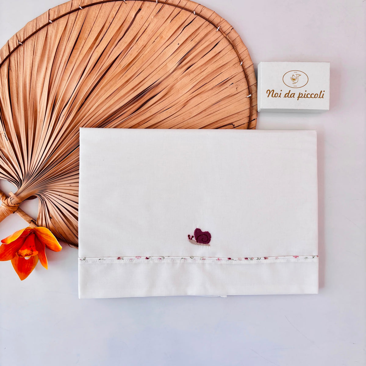 set lenzuola 100% COTONE con lumachina PANNA