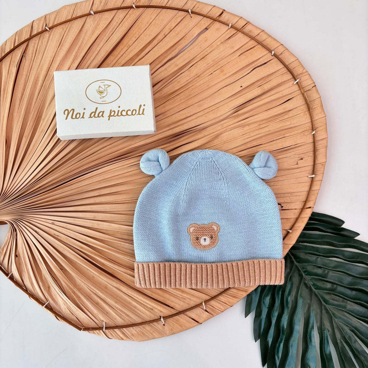 CAPPELLO IN FILATO CALDO CIELO con teddy
