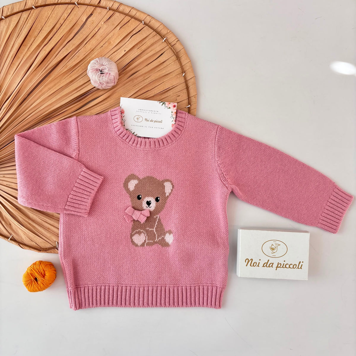 MAGLIONE IN FILATO CALDO ROSA