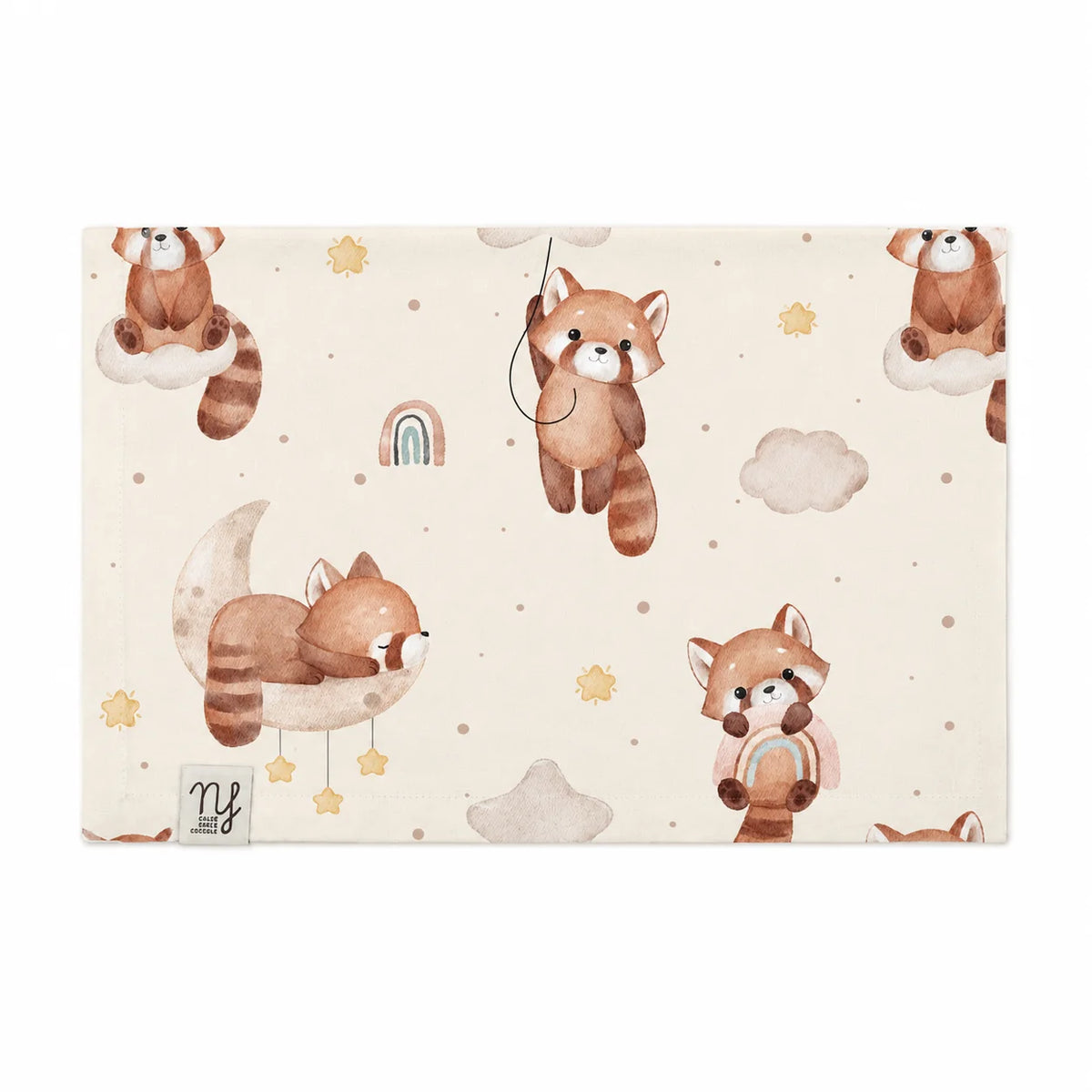 MUSSOLA in bamboo Panda rosso BIANCO
