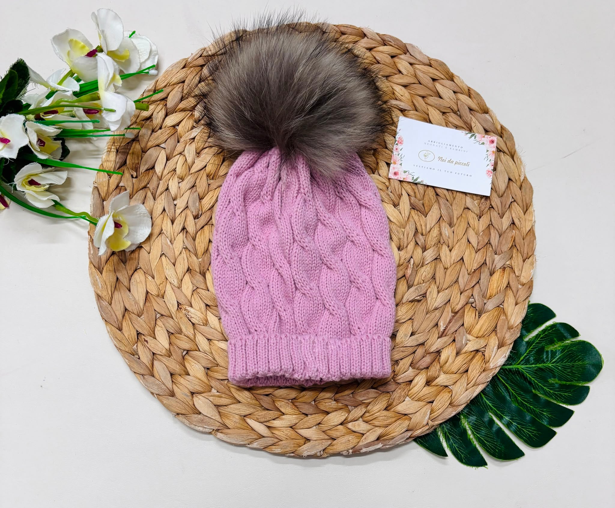cappellino FILATO CALDO ROSA