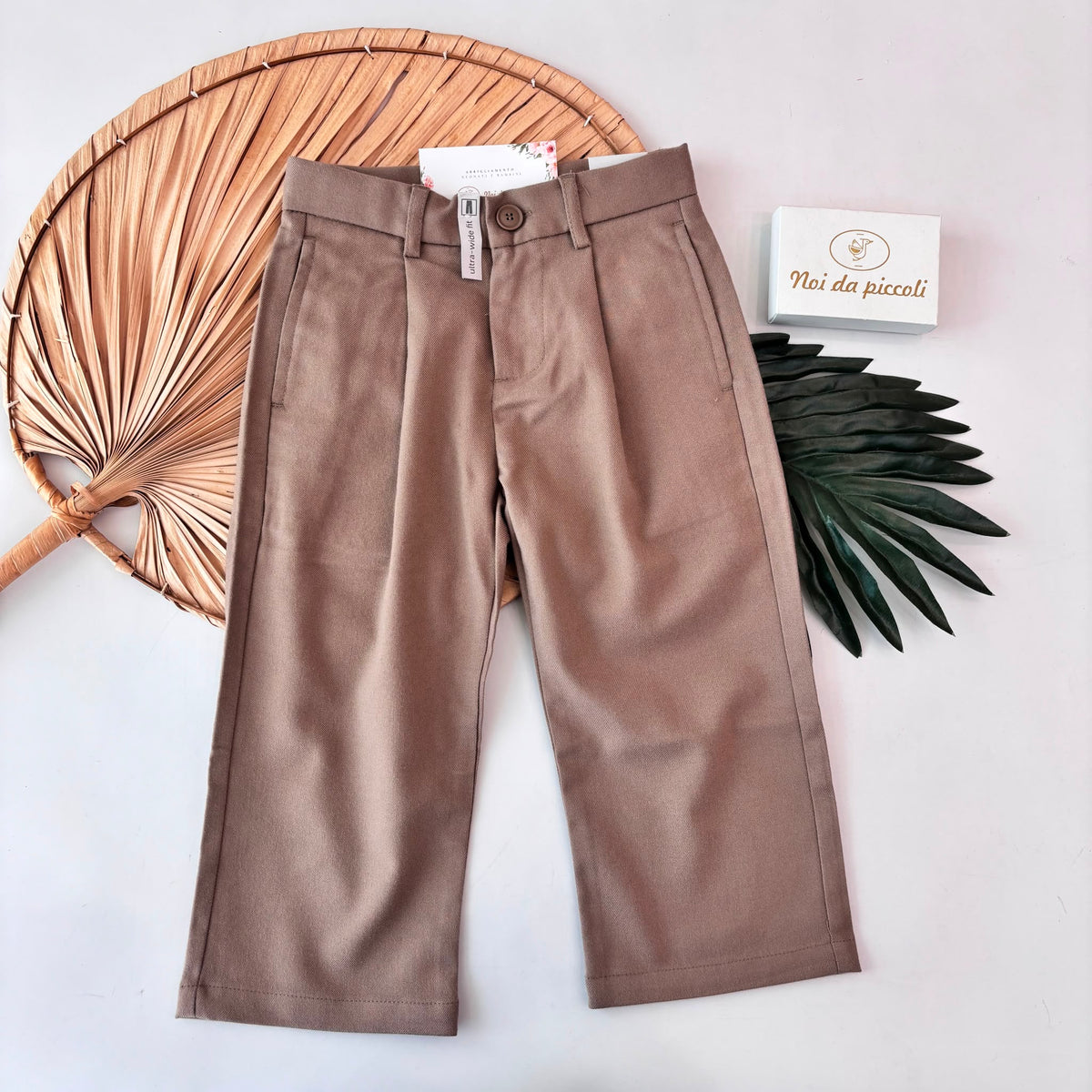 PANTALONE IN COTONE CALDO MARRONE