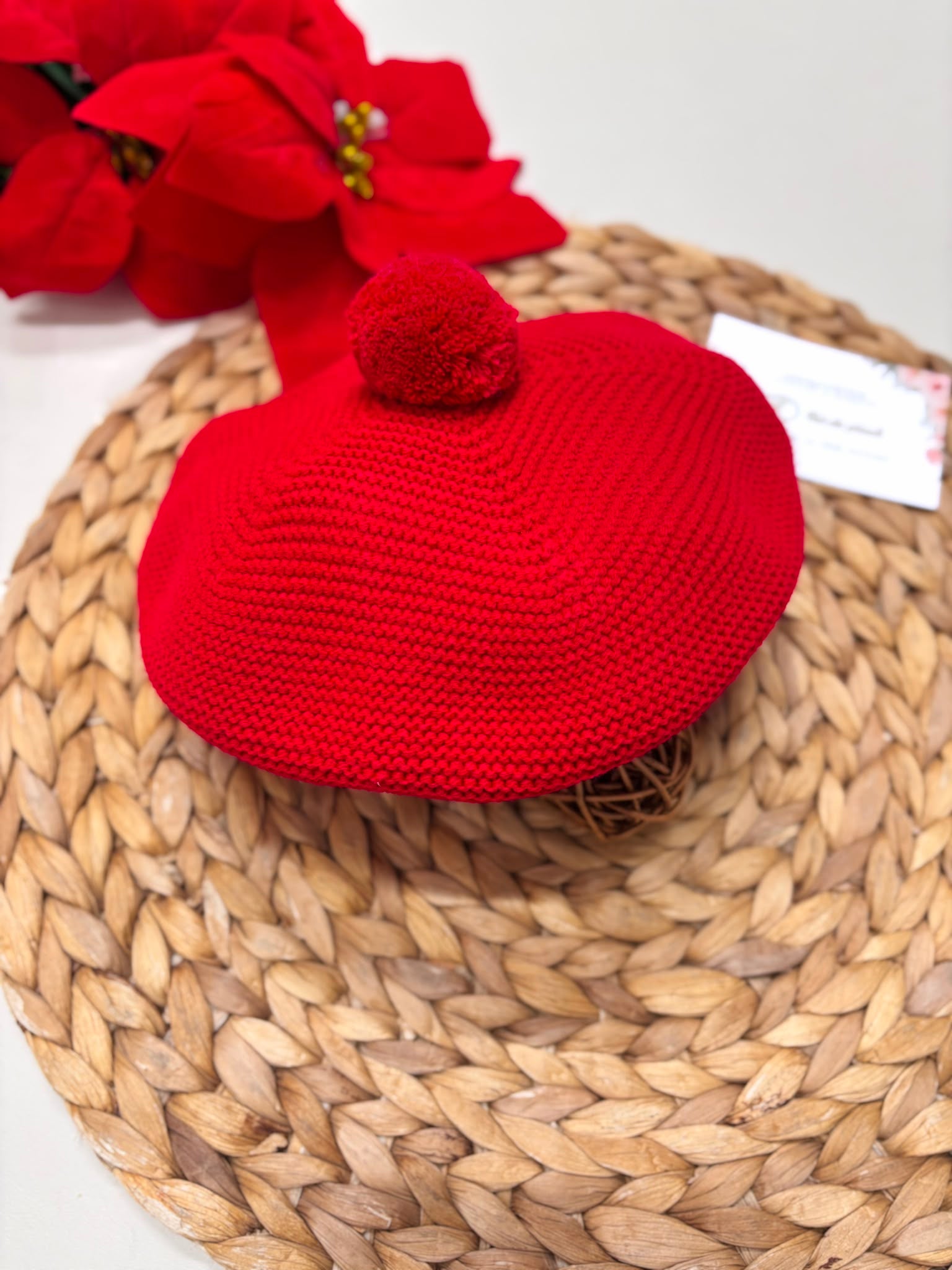 cappellino COTONE CALDO ROSSO