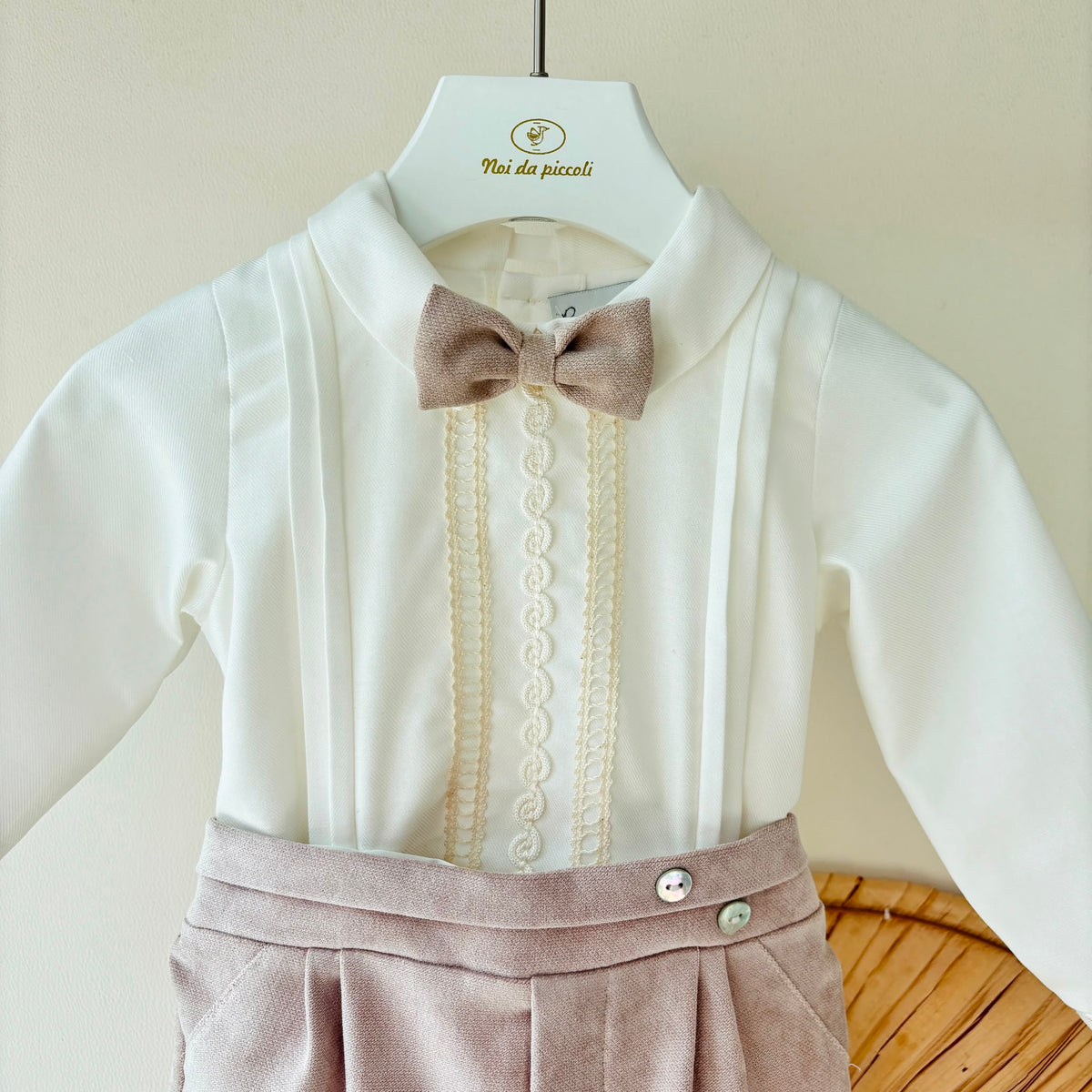 COMPLETO CERIMONIALE ANTOINE VELLUTO BEIGE