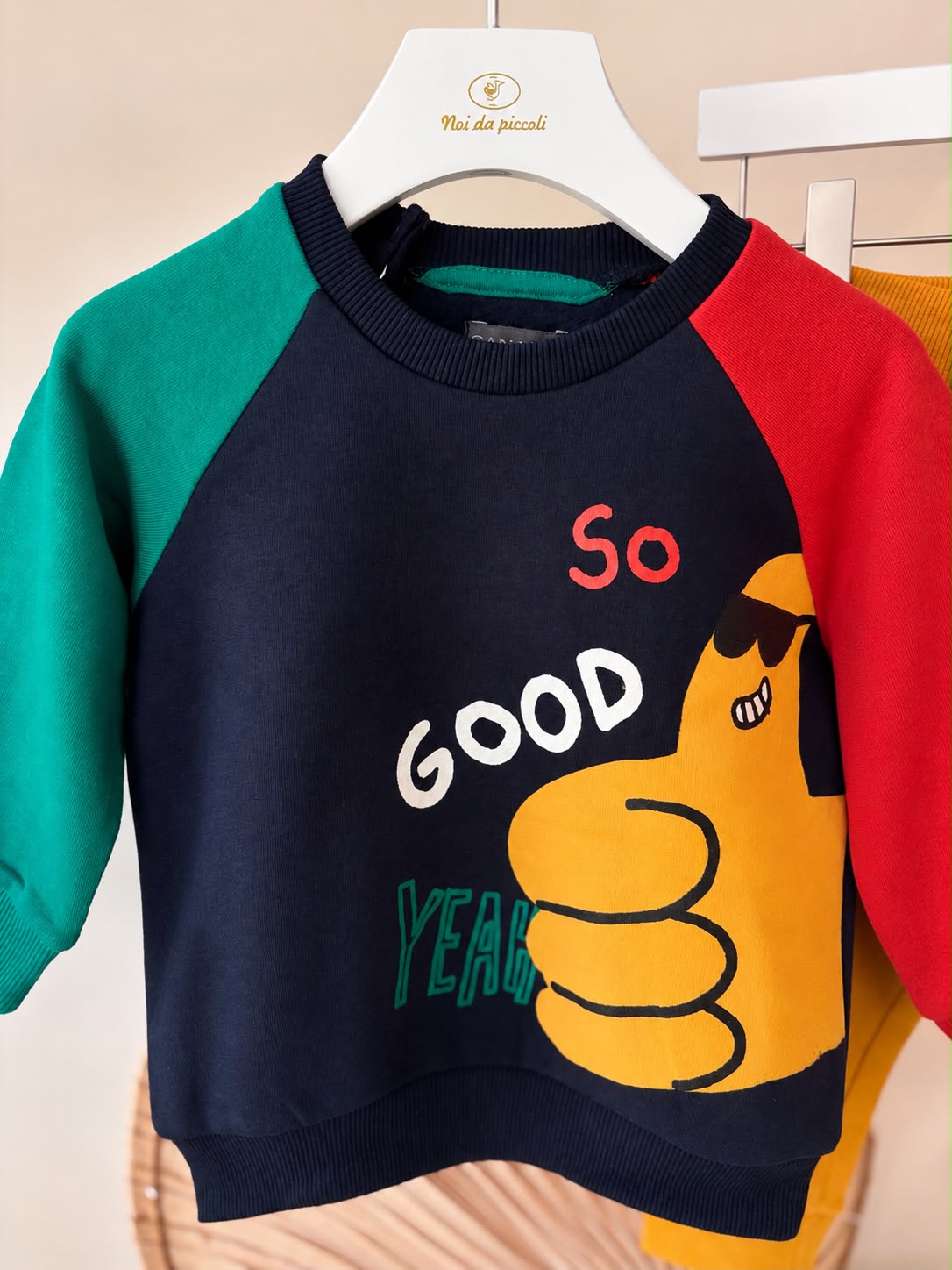 COMPLETO "SO GOOD" IN COTONE CALDO BLU