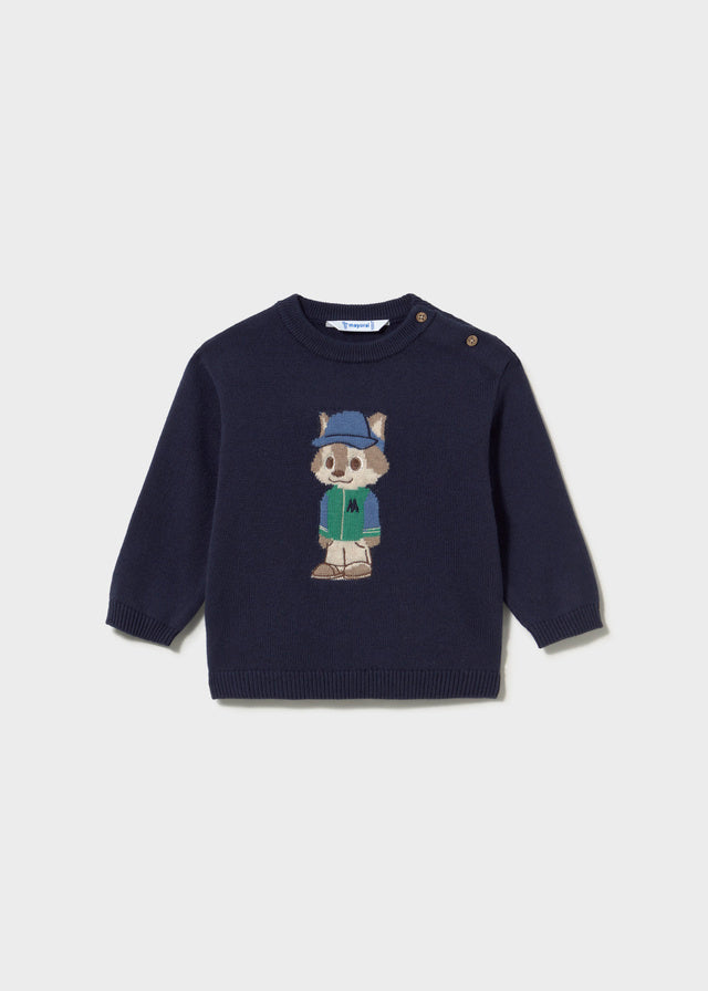 MAGLIONE IN FILATO CALDO BLU