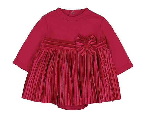 VESTITO COTONE CALDO ROSSO