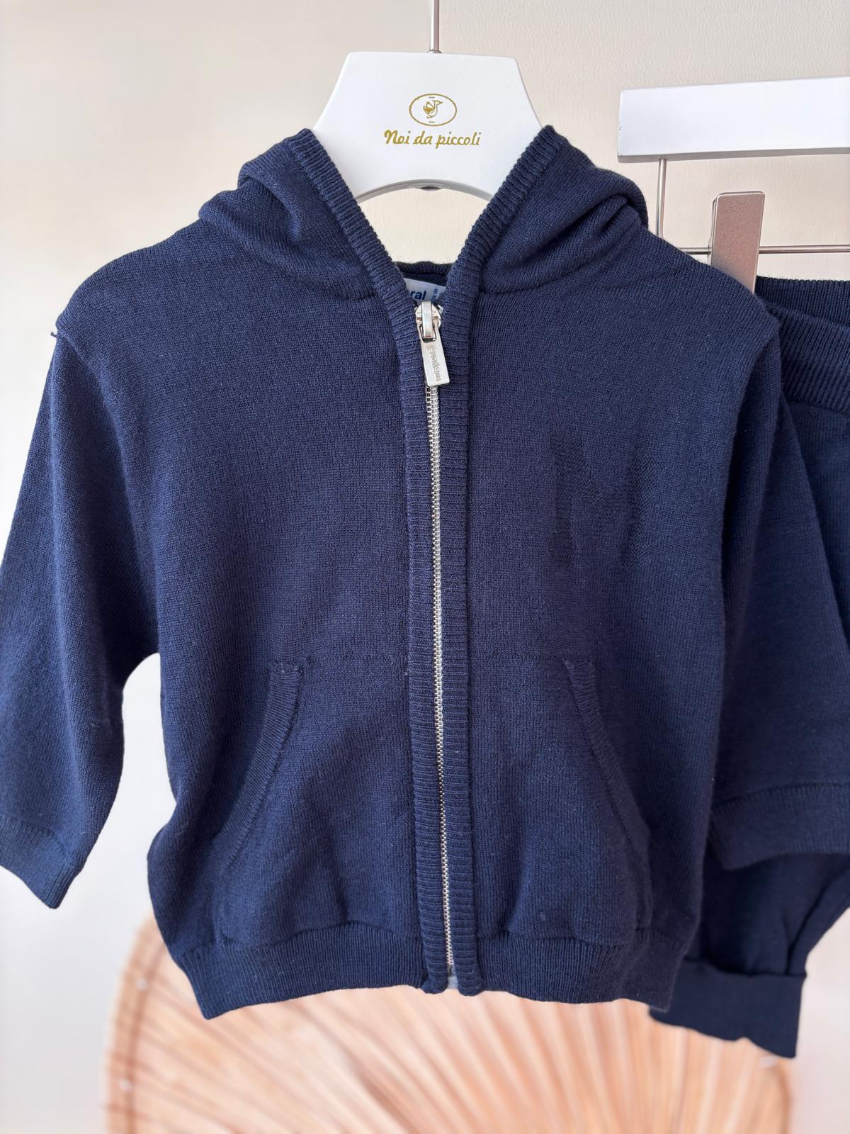 COMPLETO COTONE CALDO BLU NAVY