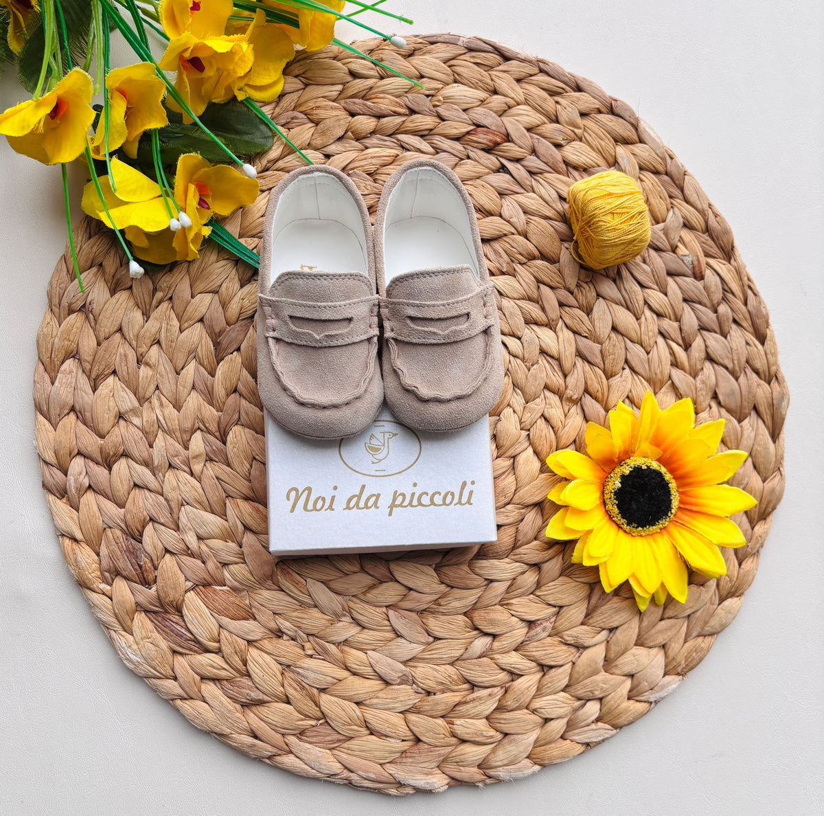 Mocassino in Camoscio Beige Baby Chick