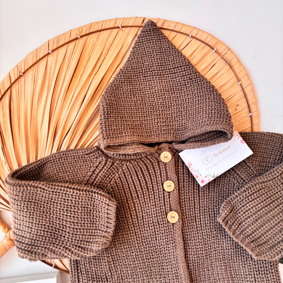 Cardigan IN FILATO CALDO MARRONE