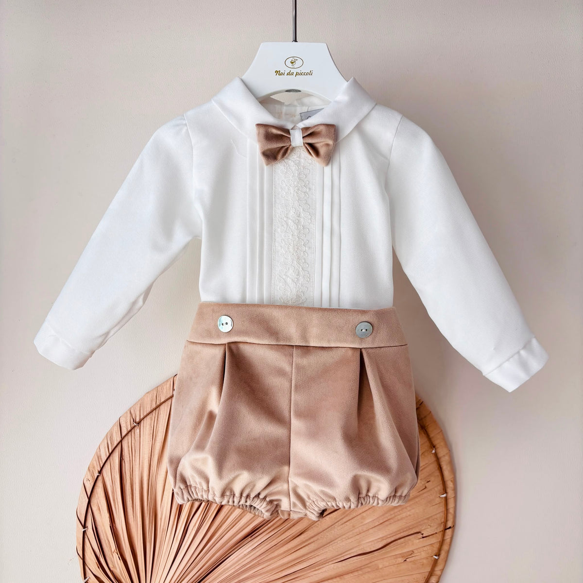 ABITO CERIMONIALE in velluto Edward BEIGE