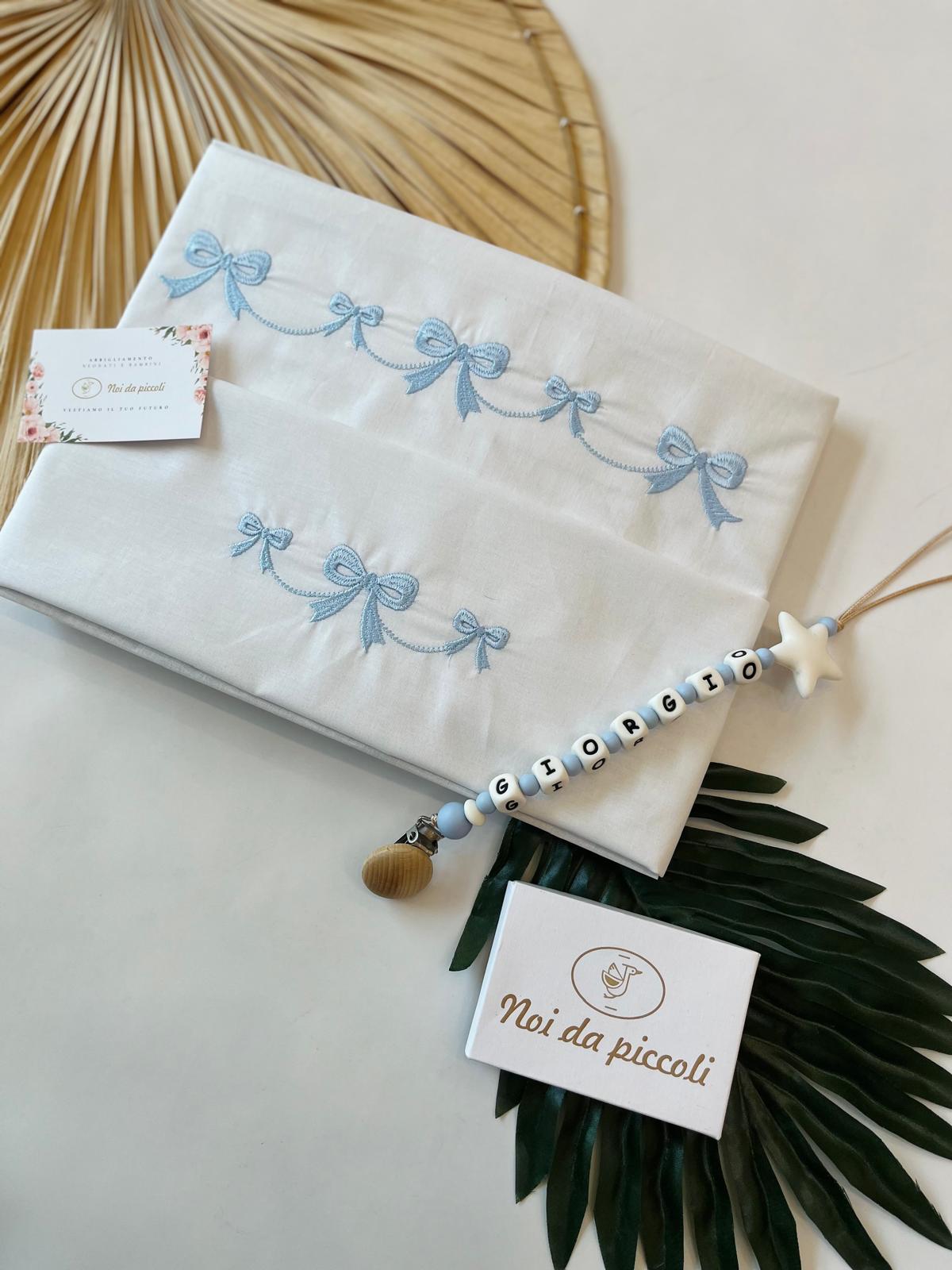 SET LENZUOLA 100 % COTONE CIELO